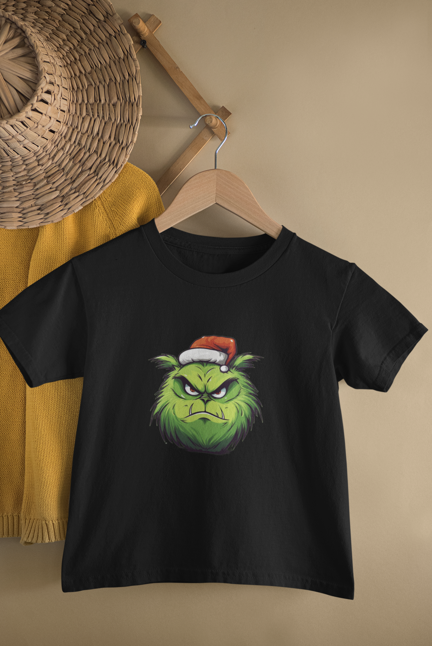 Grinch Xmas Face-  Kids Tee