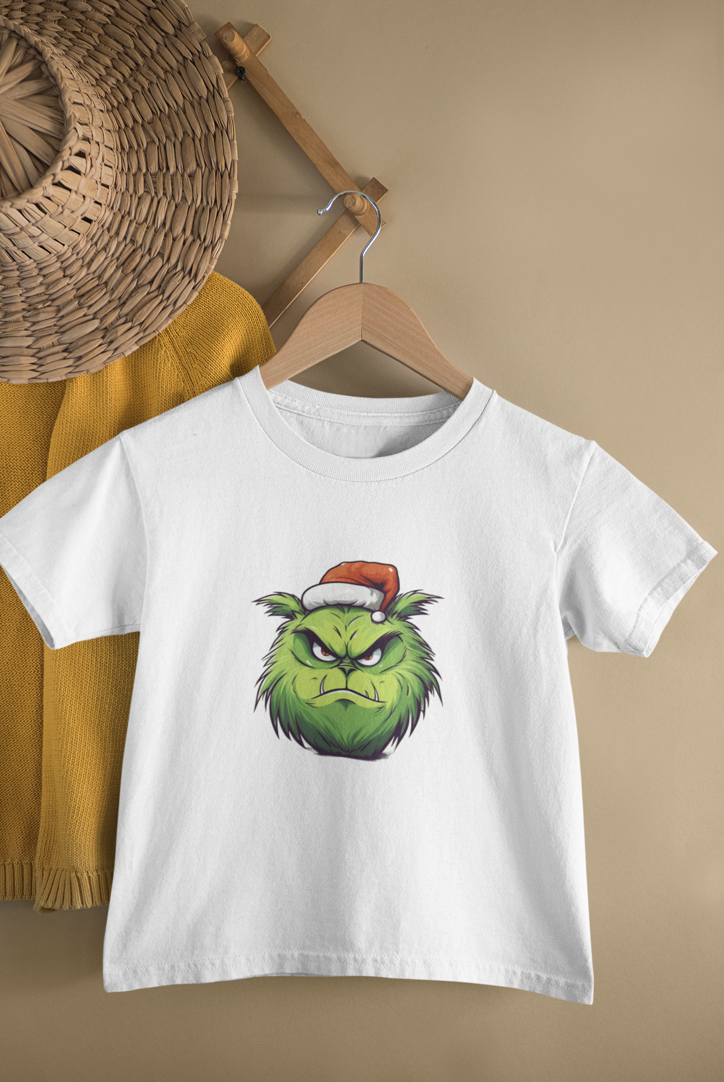 Grinch Xmas Face-  Kids Tee