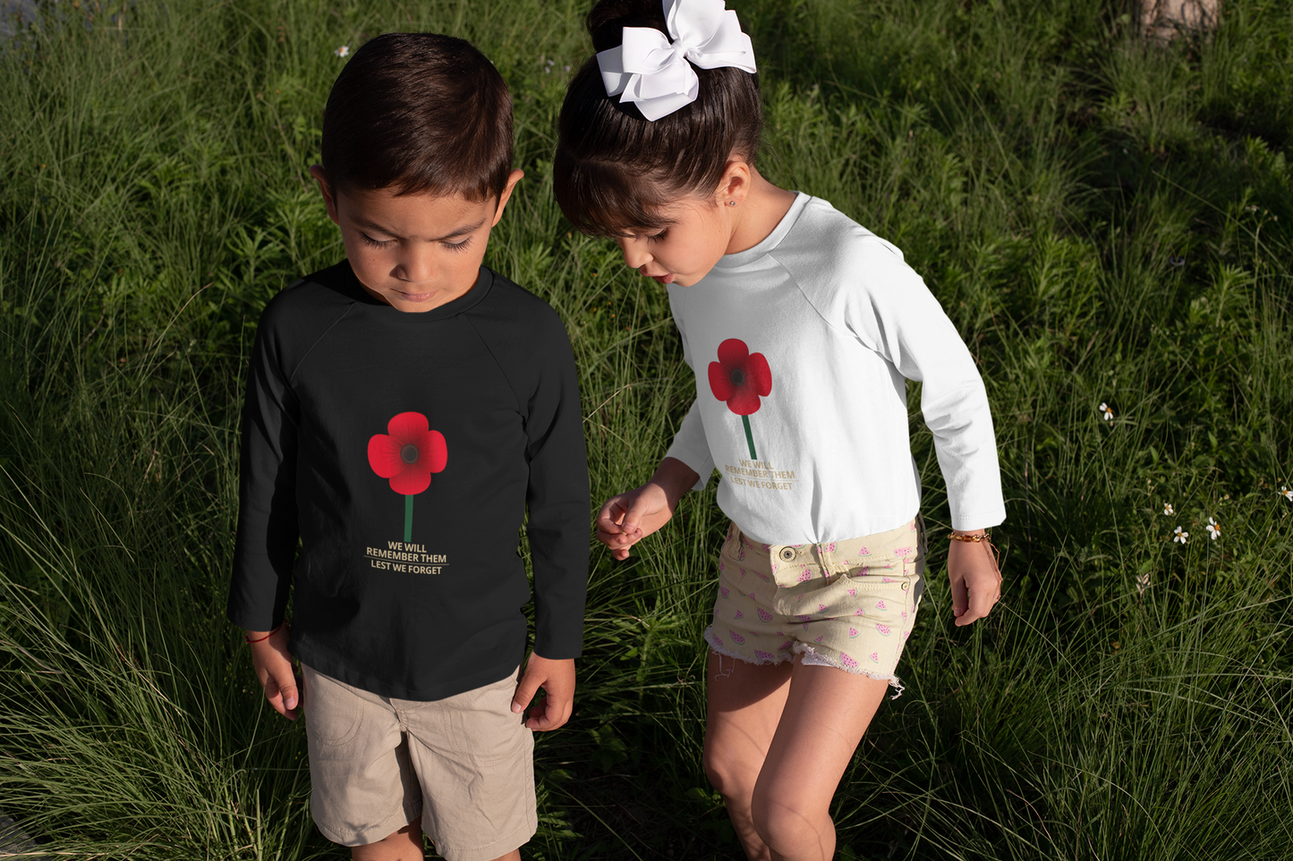 Anzac - We Will Remember Them, Lest We Forget - Kids Long Sleeve Tee