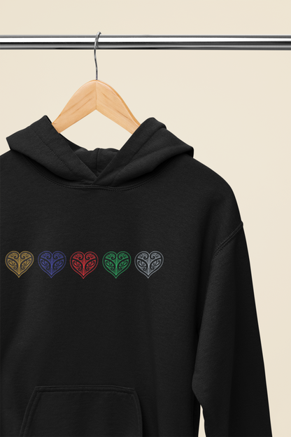 Unique Kiwi Collect - Koru Hearts - Hoodie