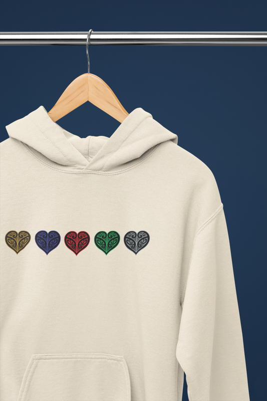 Unique Kiwi Collect - Koru Hearts - Hoodie