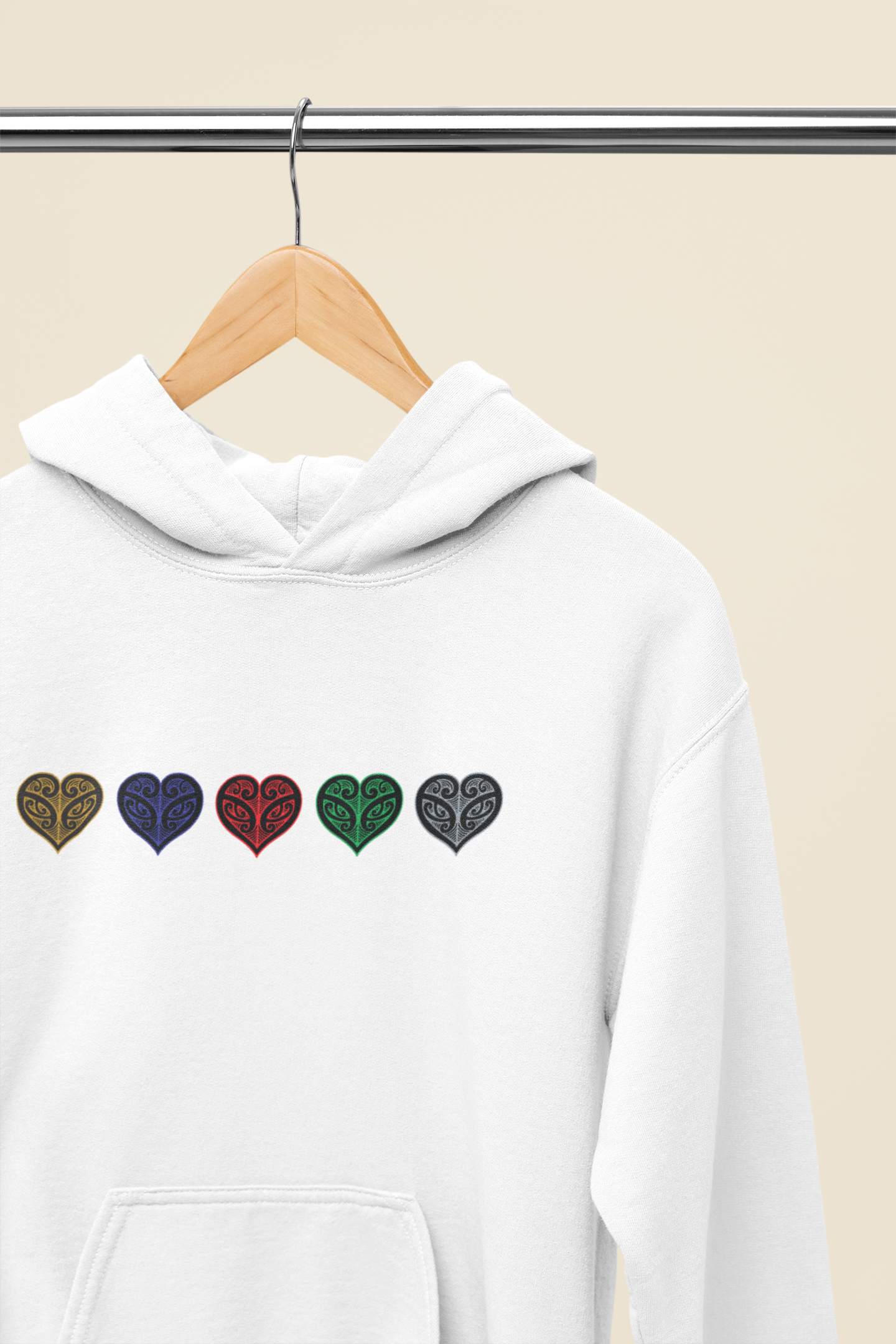 Unique Kiwi Collect - Koru Hearts - Hoodie