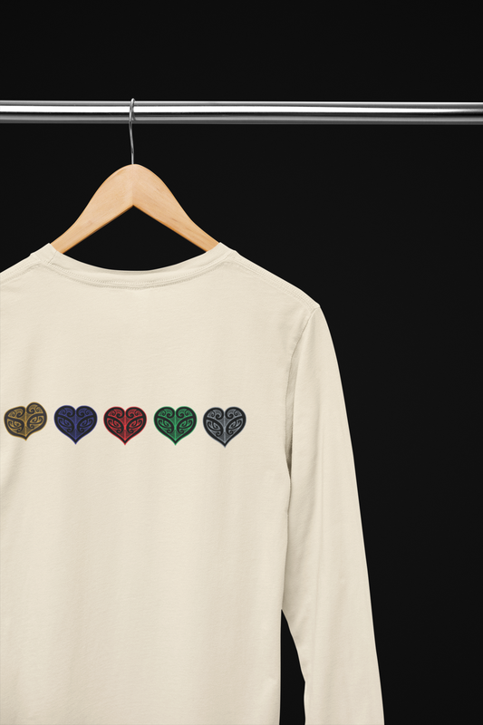 UNIQUE KIWI COLLECT - KORU HEARTS - Long Sleeve Tee