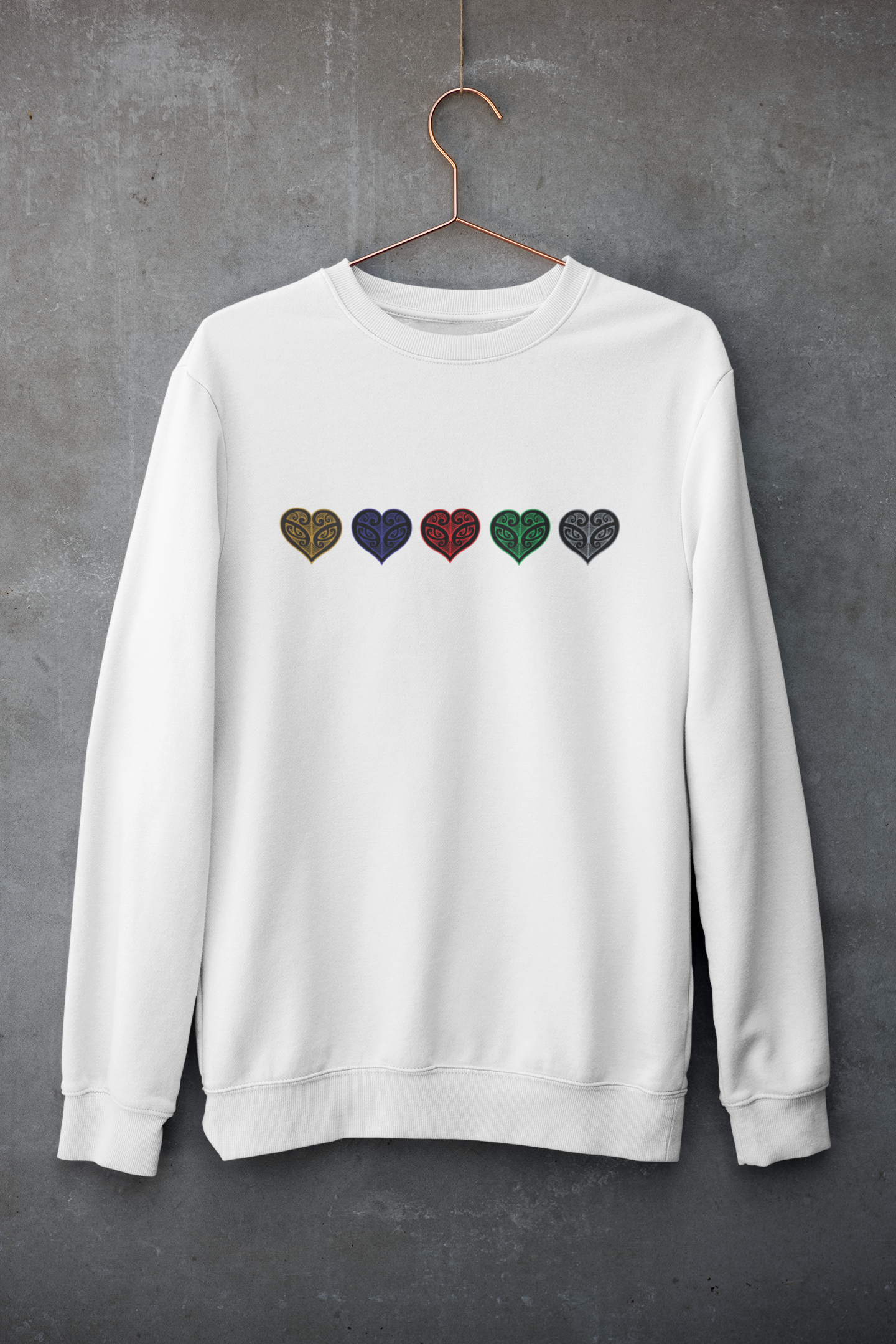 UNIQUE KIWI COLLECT - KORU HEARTS Sweatshirt