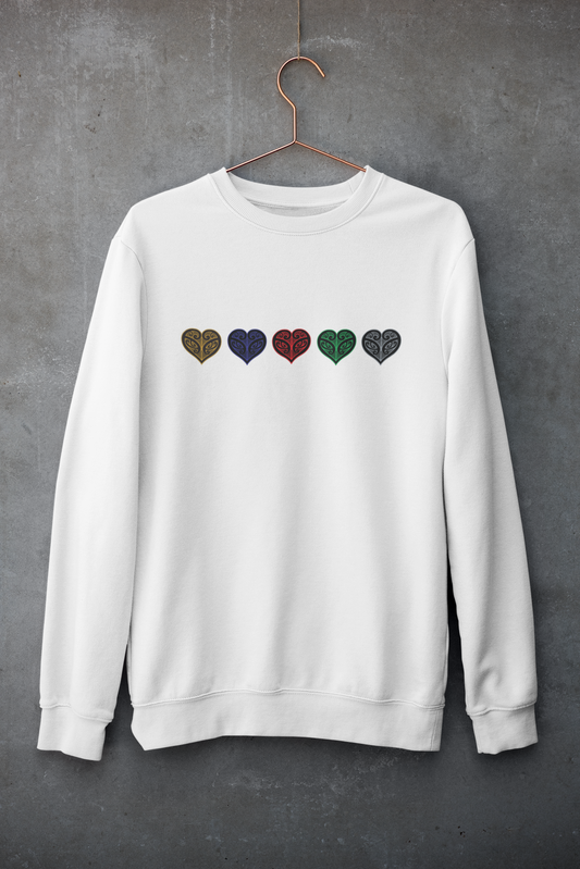 UNIQUE KIWI COLLECT - KORU HEARTS Sweatshirt