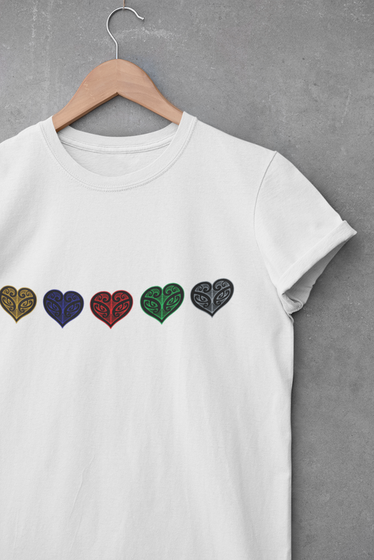 Unique Kiwi Collect - Koru Hearts Tee