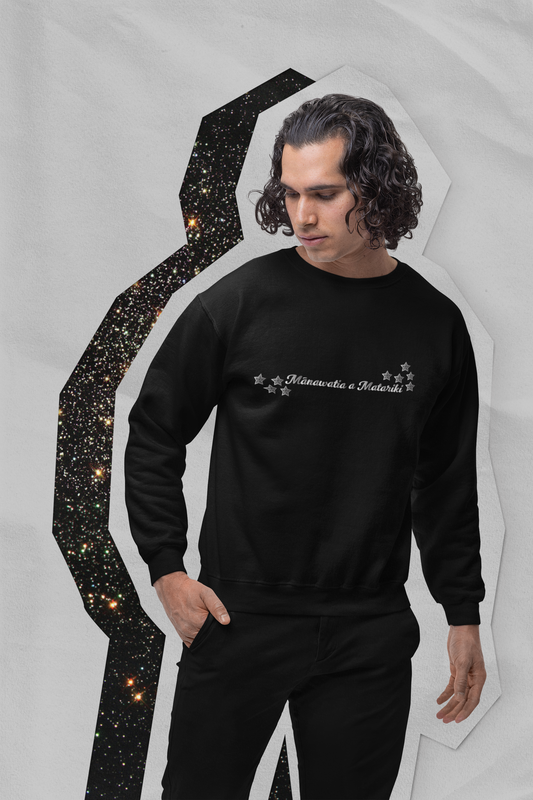 Manawatia a Matariki - Gold Text or Silver Text  - Adult Crewneck