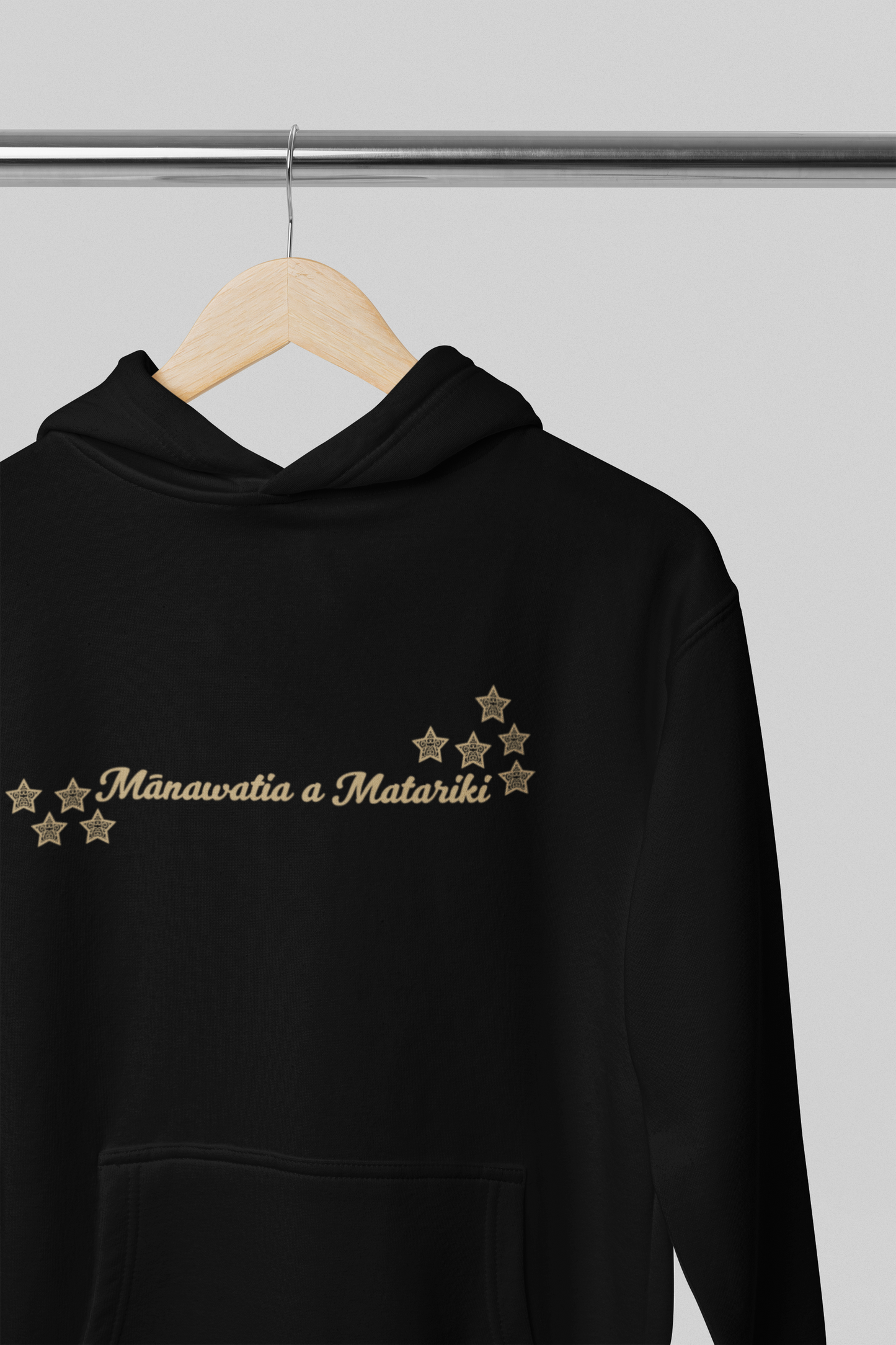 Manawatia a Matariki (gold text) Adult Hoodie