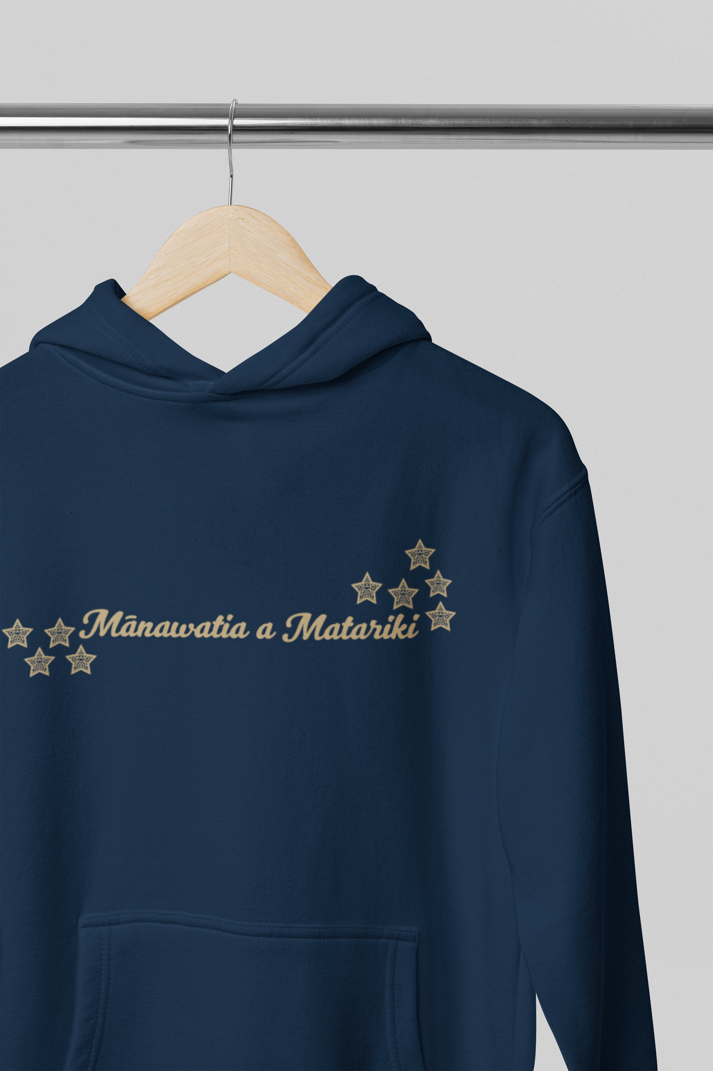 Manawatia a Matariki (gold text) Adult Hoodie