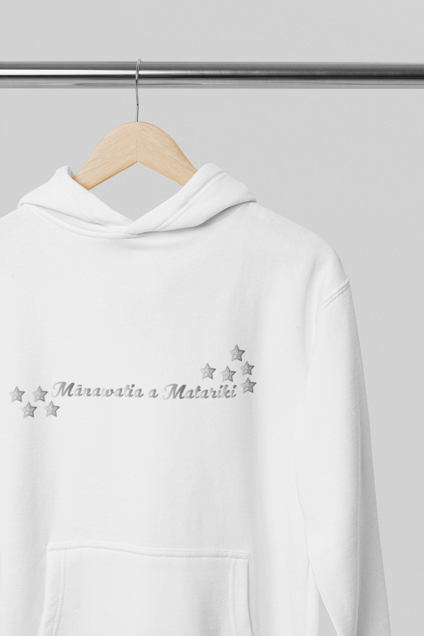 Manawatia a Matariki (silver text) Adult Hoodie