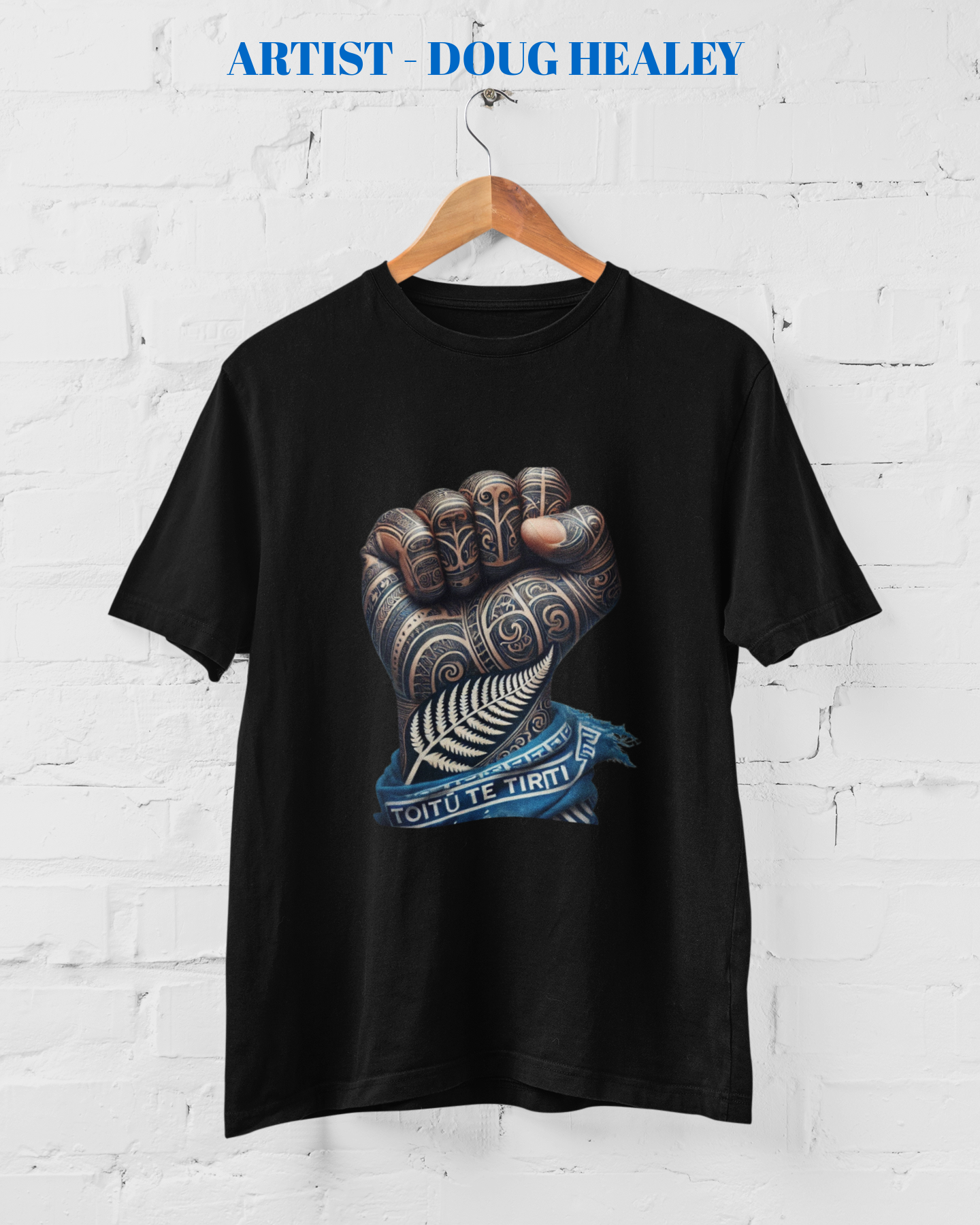 ARTIST DOUG HEALEY - MANA WHENUA - TOITU TE TIRITI - ADULT TEE