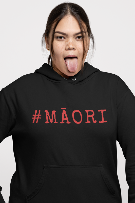 #MĀORI -(front text)  ADULT HOODIE