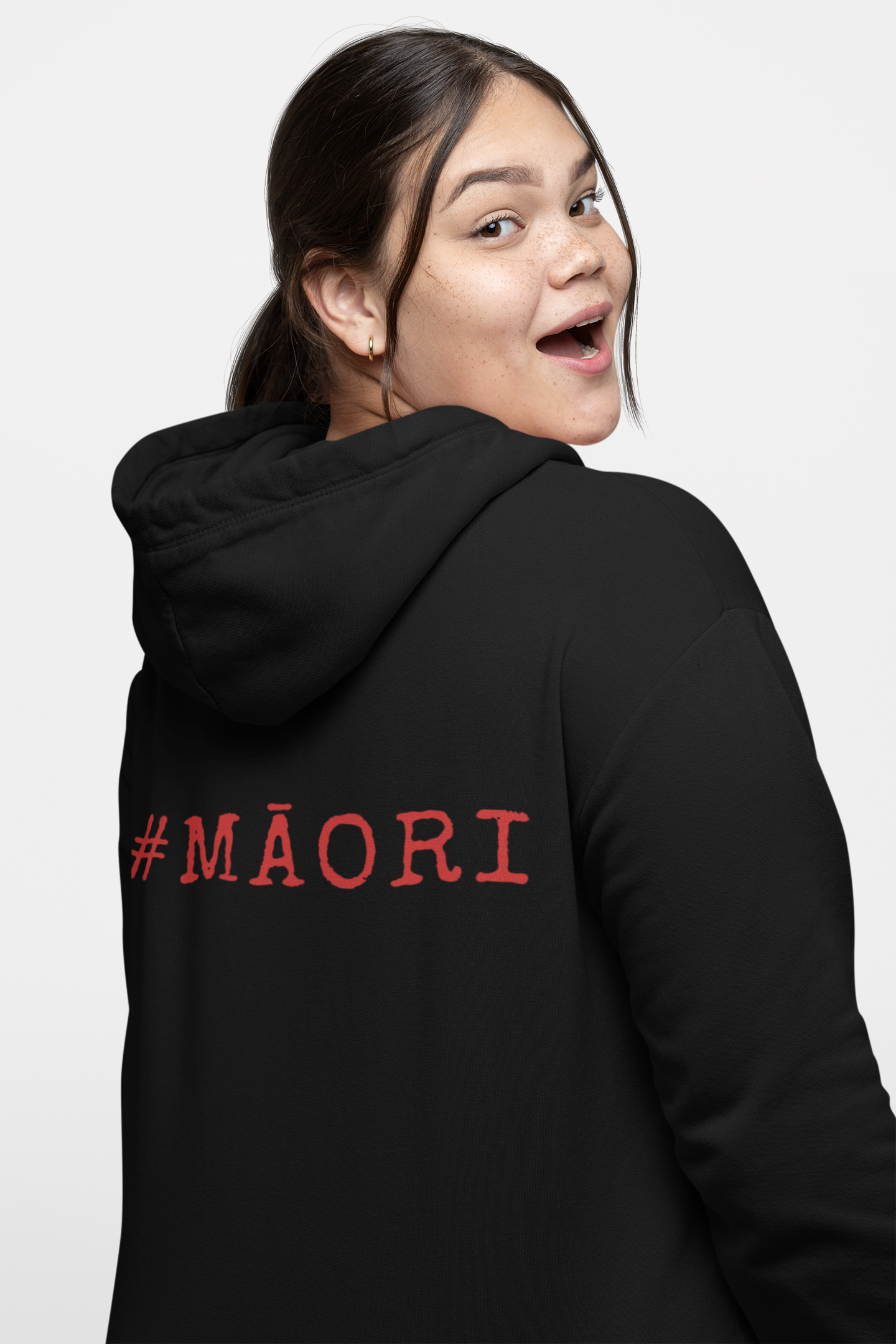 #MĀORI -(back text) ADULT HOODIE