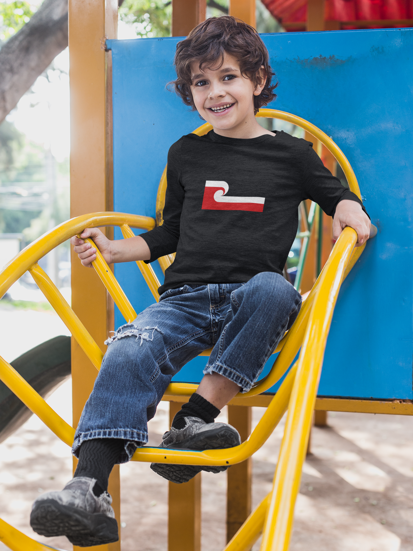 Tino Rangatiratanga Flag - Kids Long Sleeve Tee