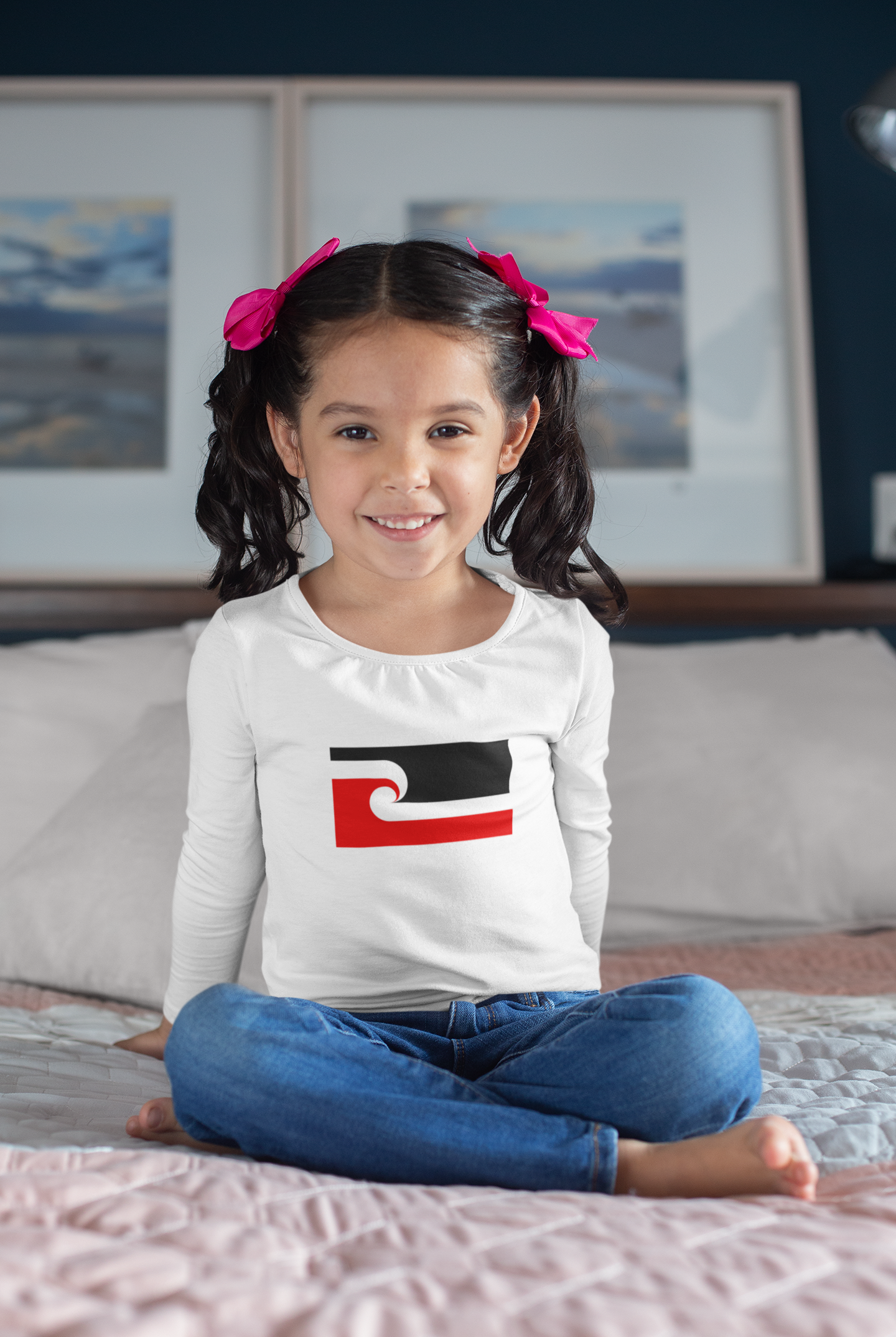 Tino Rangatiratanga Flag - Kids Long Sleeve Tee