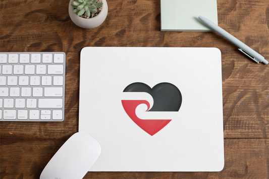 Mouse Pad - The Tino Rangatiratanga flag (Māori flag) Heart.