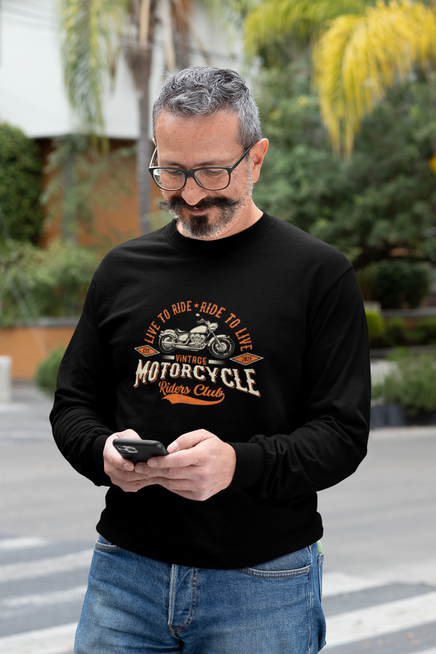 Vintage Motorcycles Riders Club   - Long Sleeve Tee