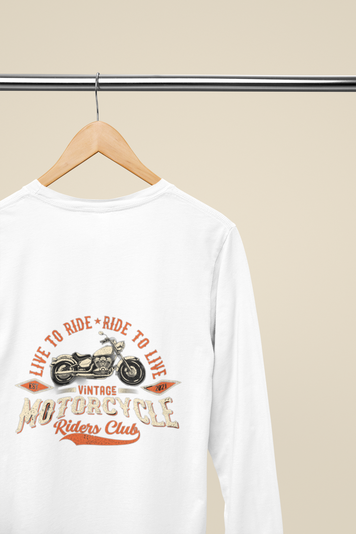 Vintage Motorcycles Riders Club   - Long Sleeve Tee