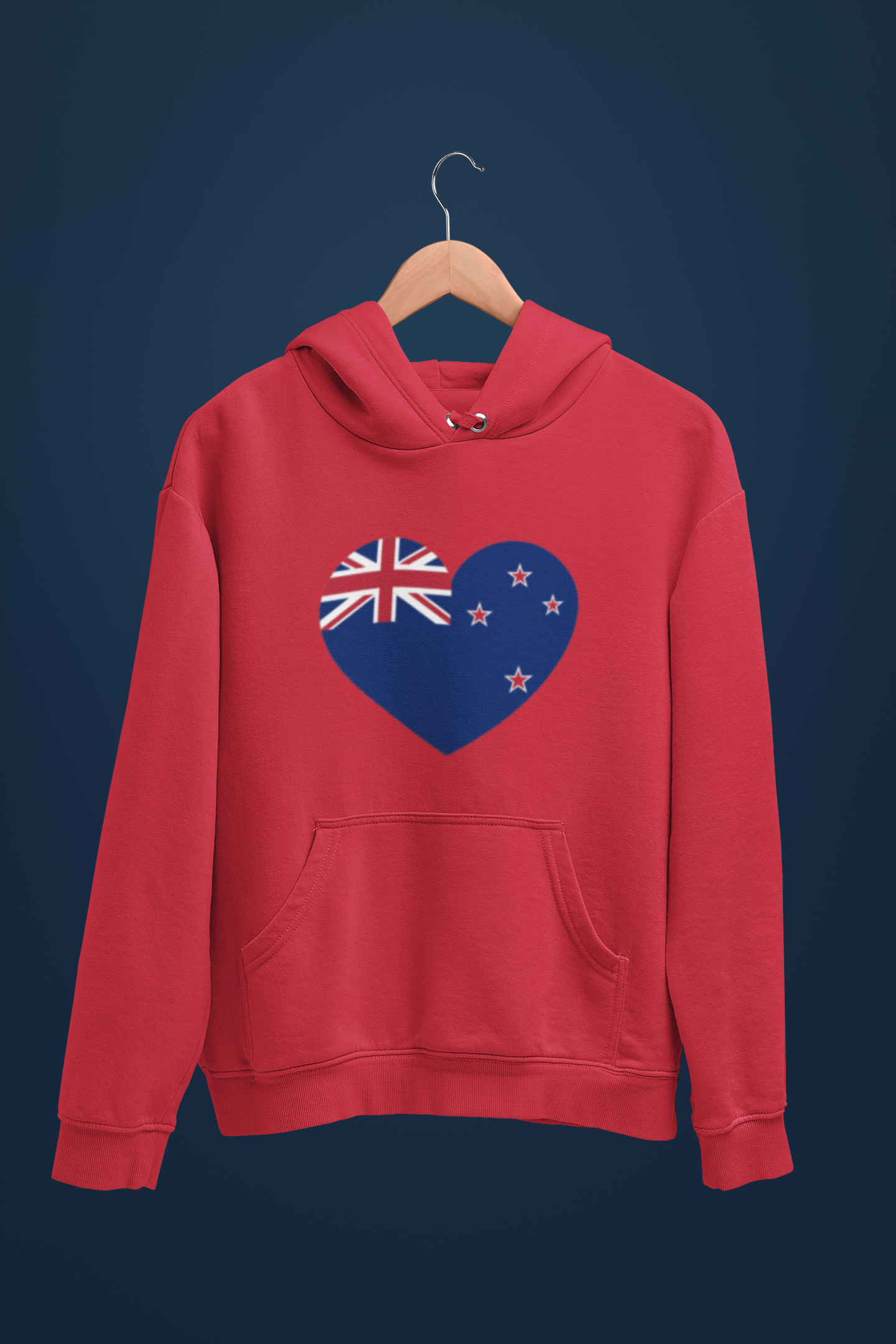 New Zealand Flag Heart  - Adult Hoodie