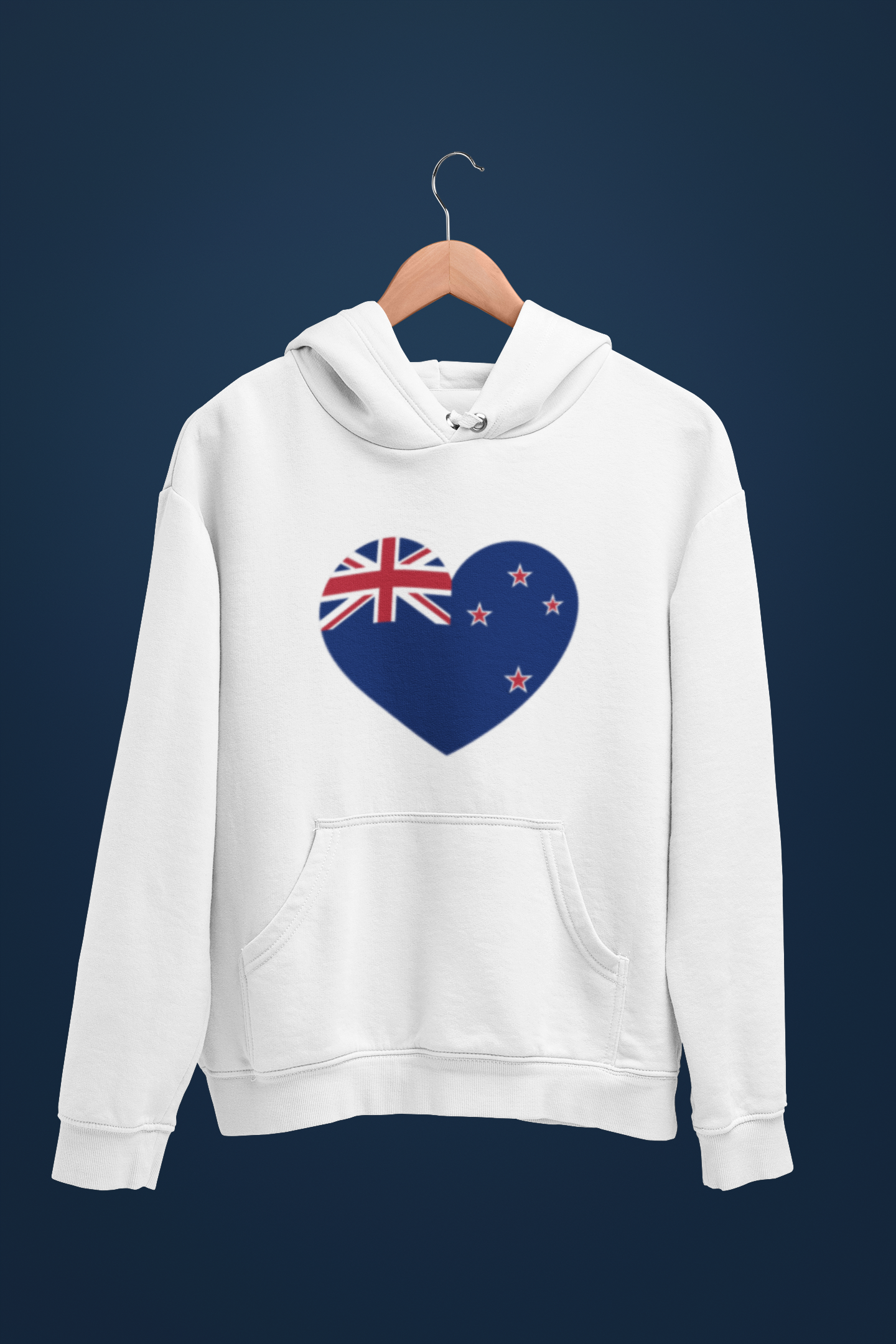 New Zealand Flag Heart  - Adult Hoodie