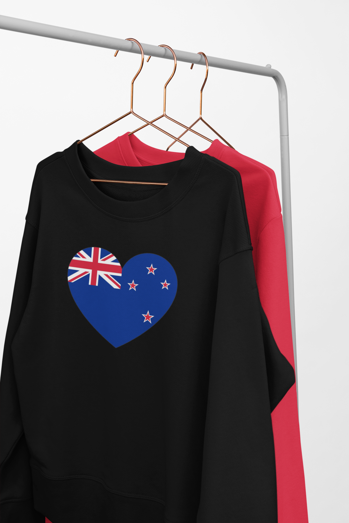 New Zealand Flag Heart - Crewneck