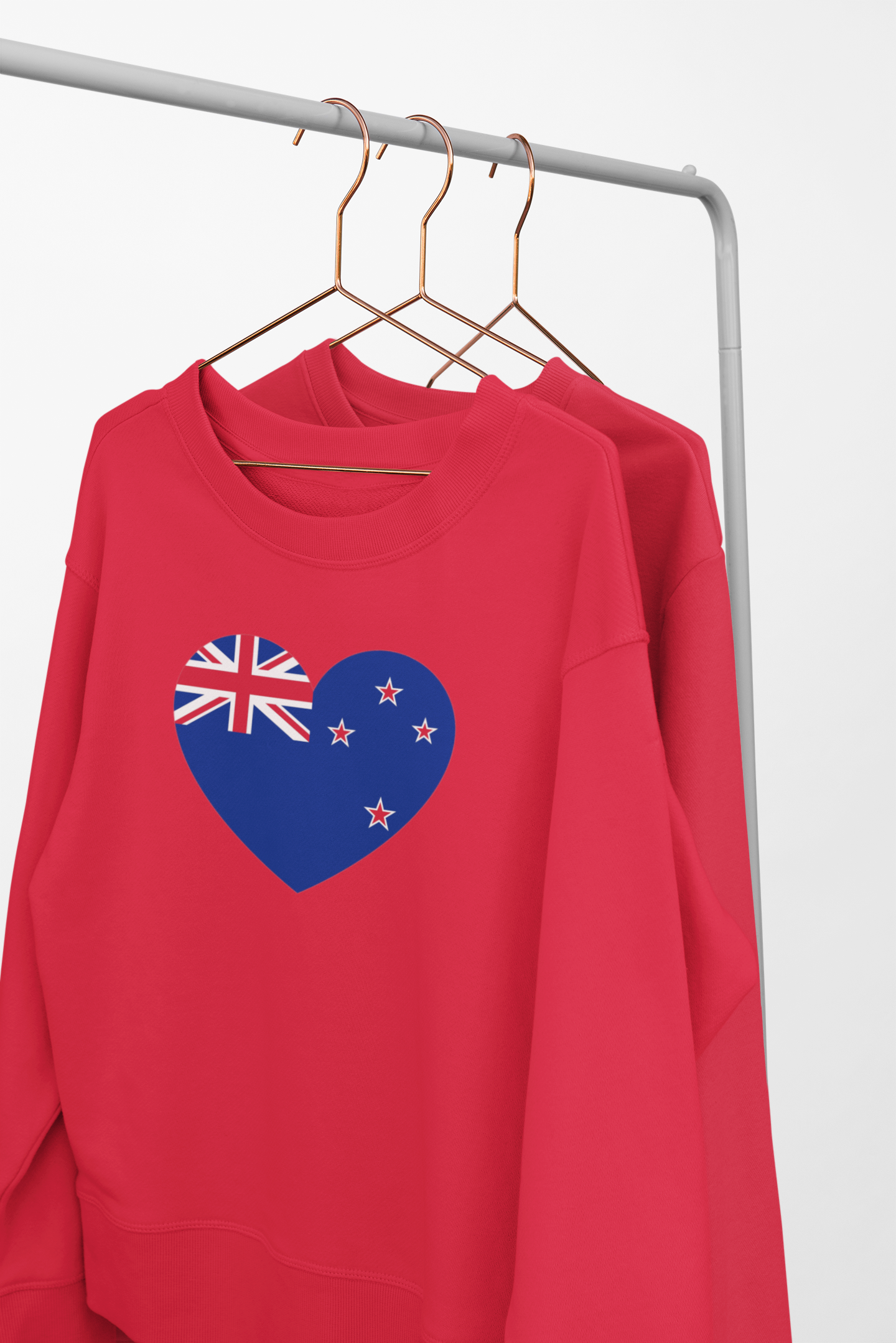 New Zealand Flag Heart - Crewneck