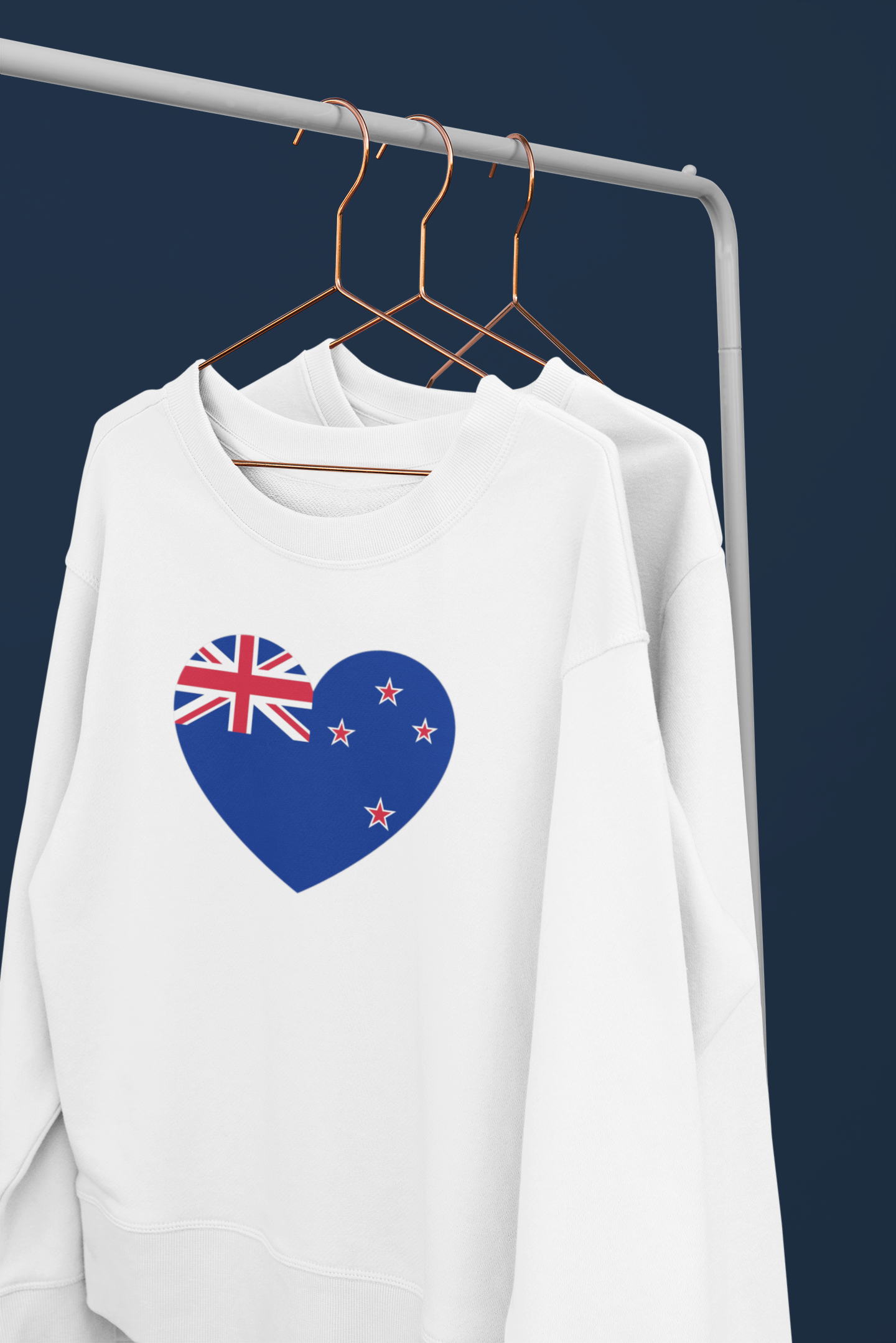 New Zealand Flag Heart - Crewneck