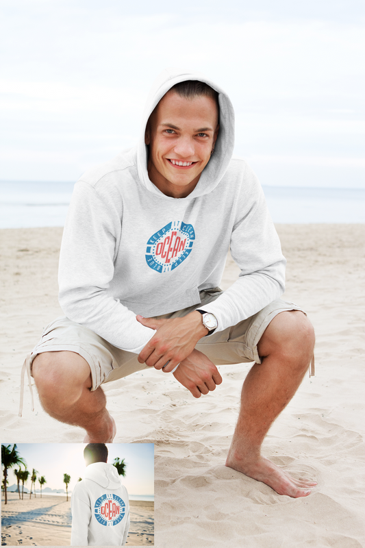 Ocean - Keep It Blue - Adult Hoodie - front and back logo