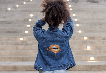 Denim Jacket - Lip Bite Orange