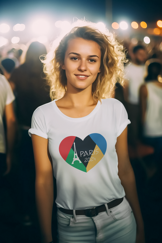 Paris Olympics 2024 Heart - Adult Tee