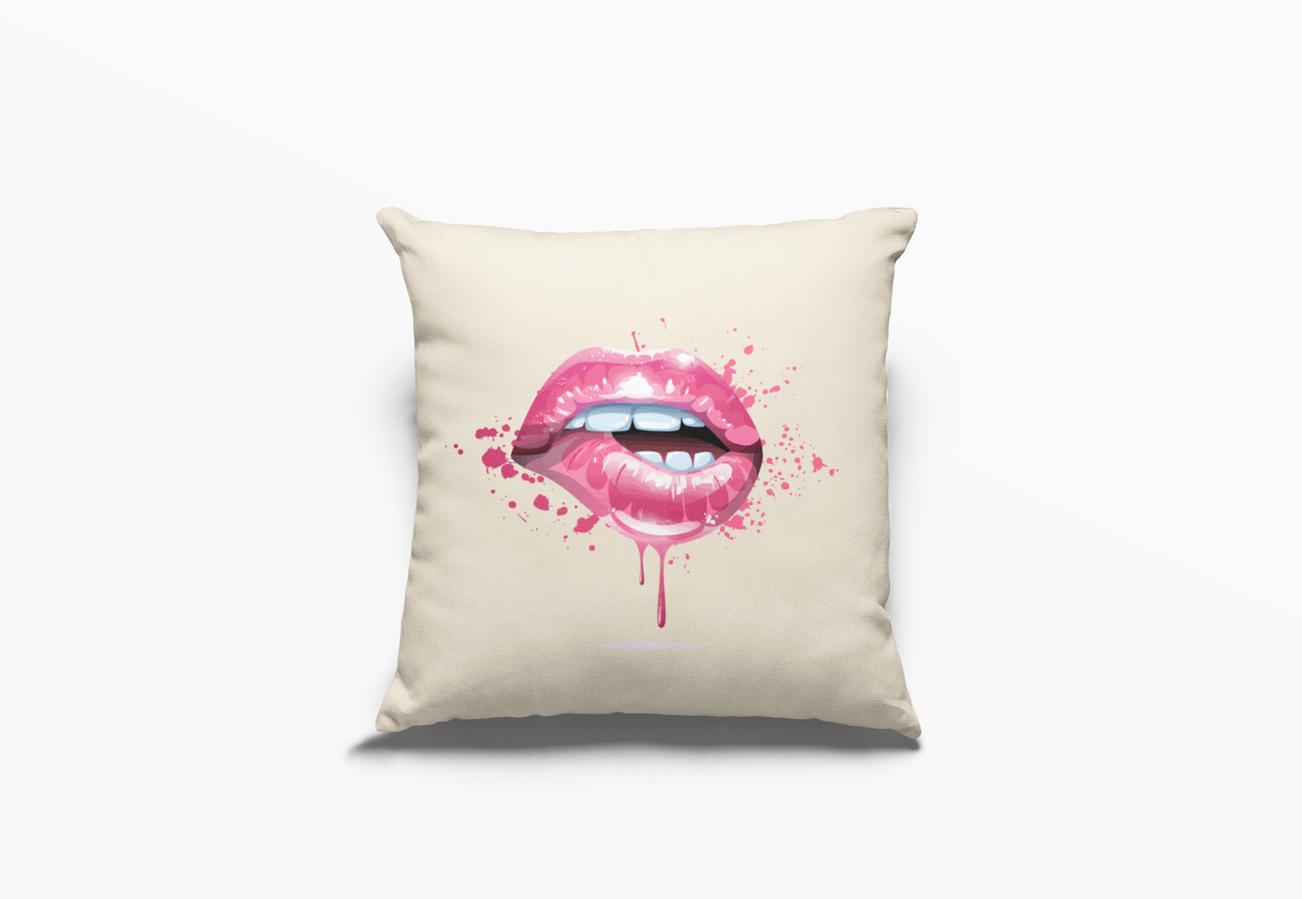 Cushion Cover - Pink Lip Bite