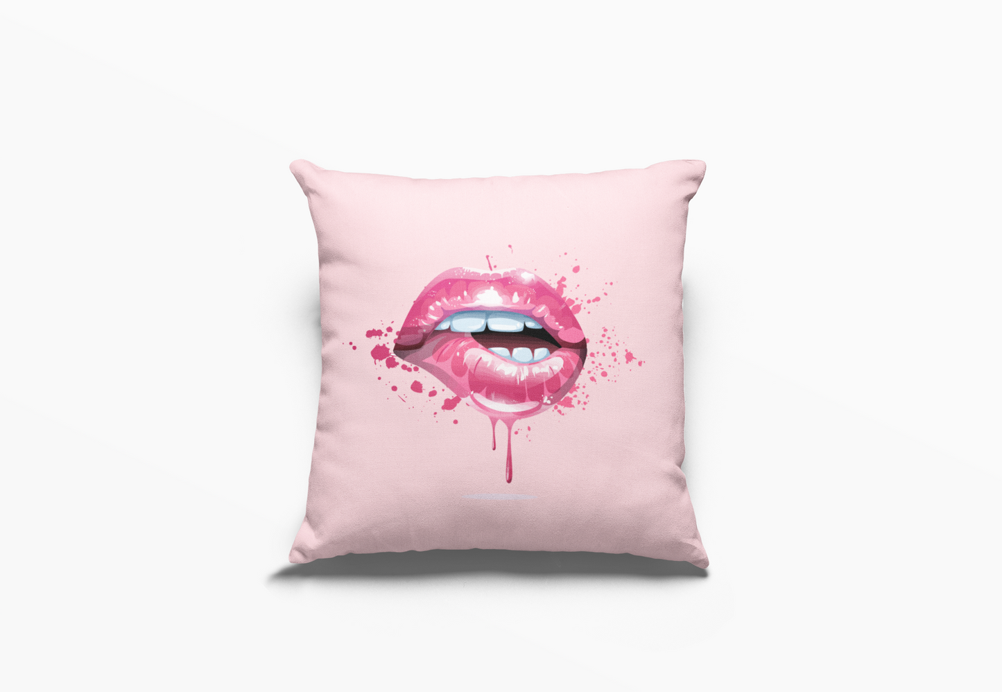 Cushion Cover - Pink Lip Bite