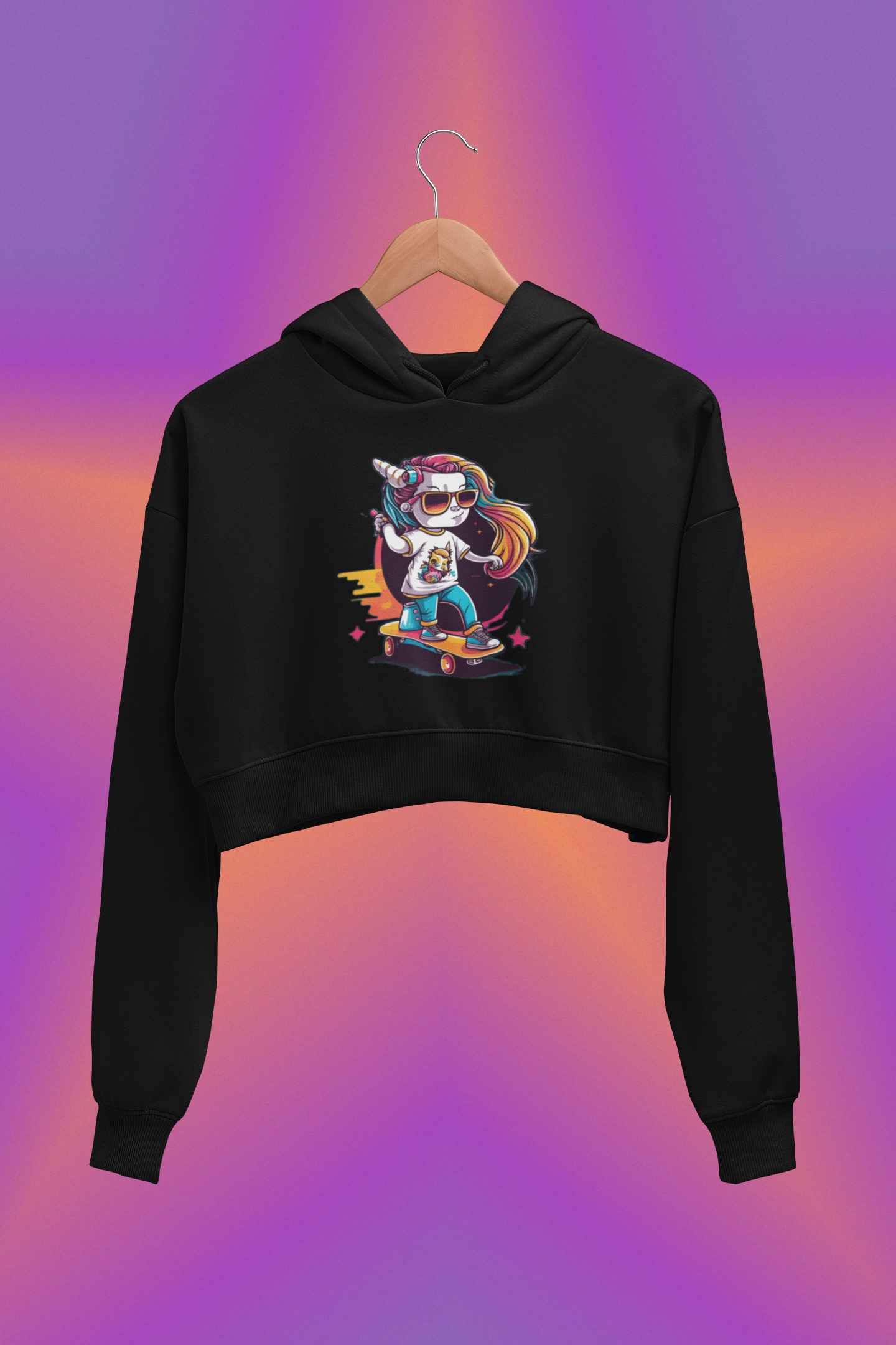 Roxy On Wheels - Cropped Hoodie