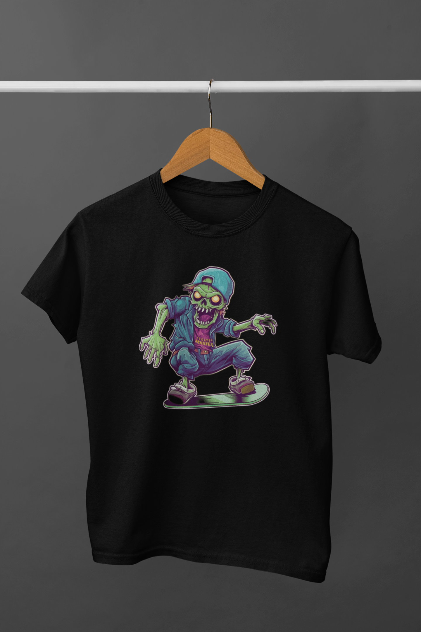 Skeleton on Board -  Adult Tee