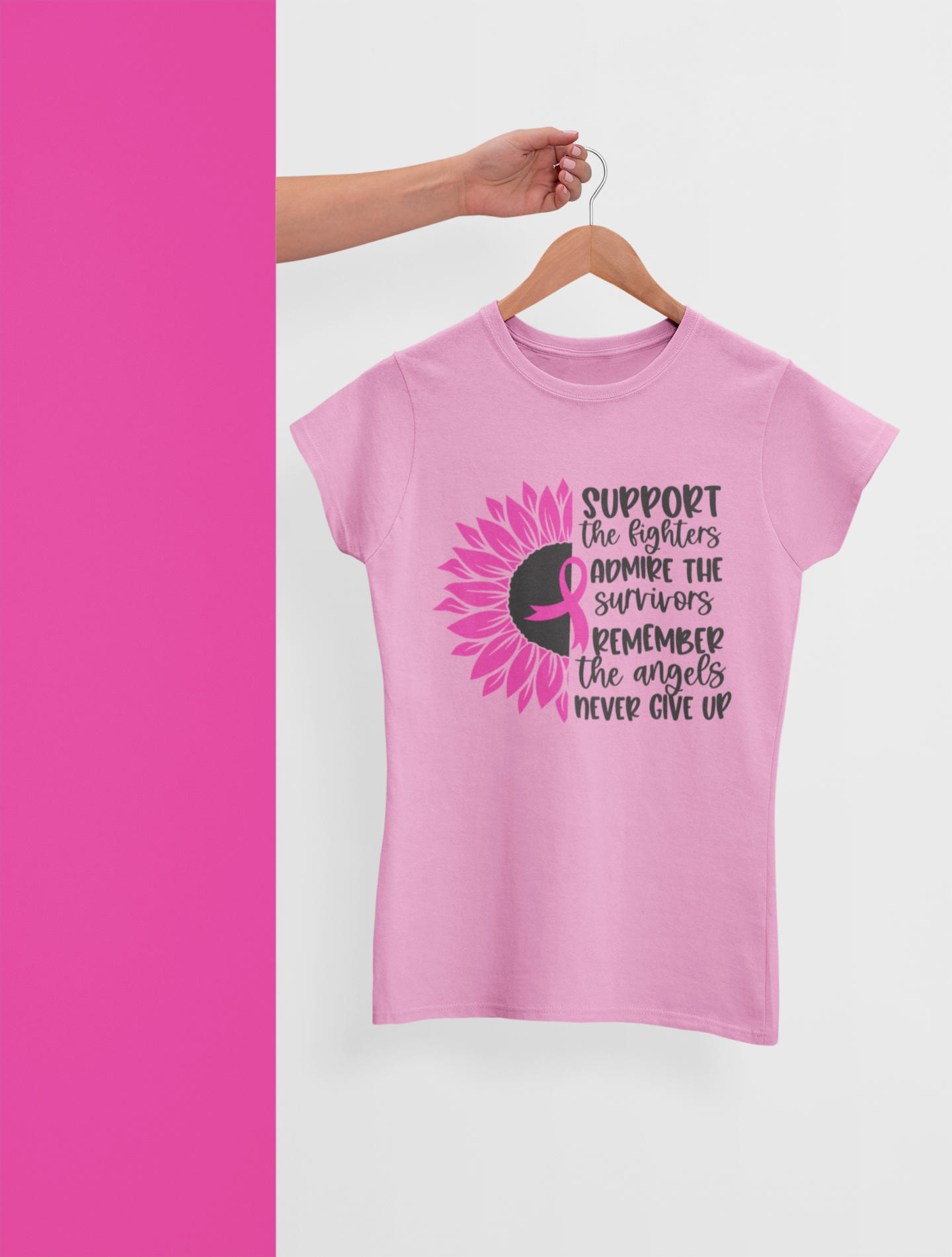 Breast Cancer Awareness - Support The Fighter ..... - Adult Tee