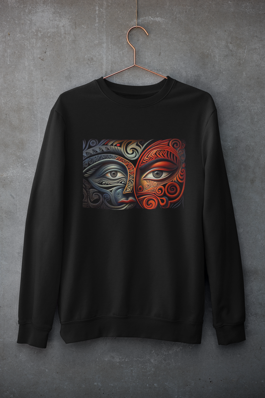 Crewneck - Kanohi ki te kanohi (eye to eye) (face to face)