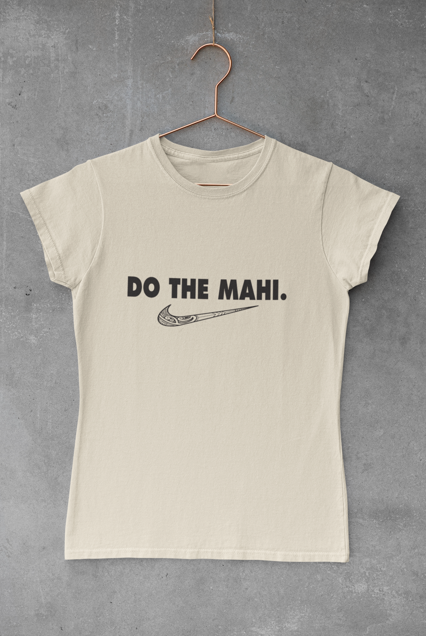 Do The Mahi ✓ (Large Tick Black ) - Adult Tee - Natural