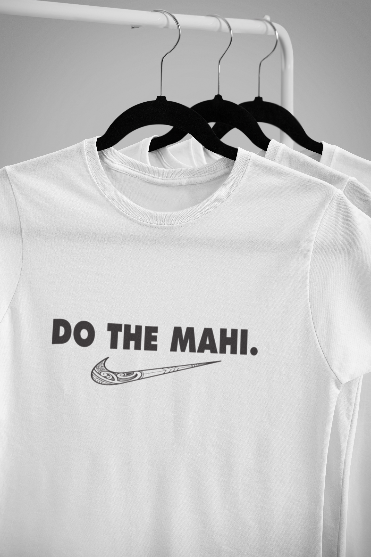 Do The Mahi ✓ (Large Tick Black ) - Adult Tee - White Tee