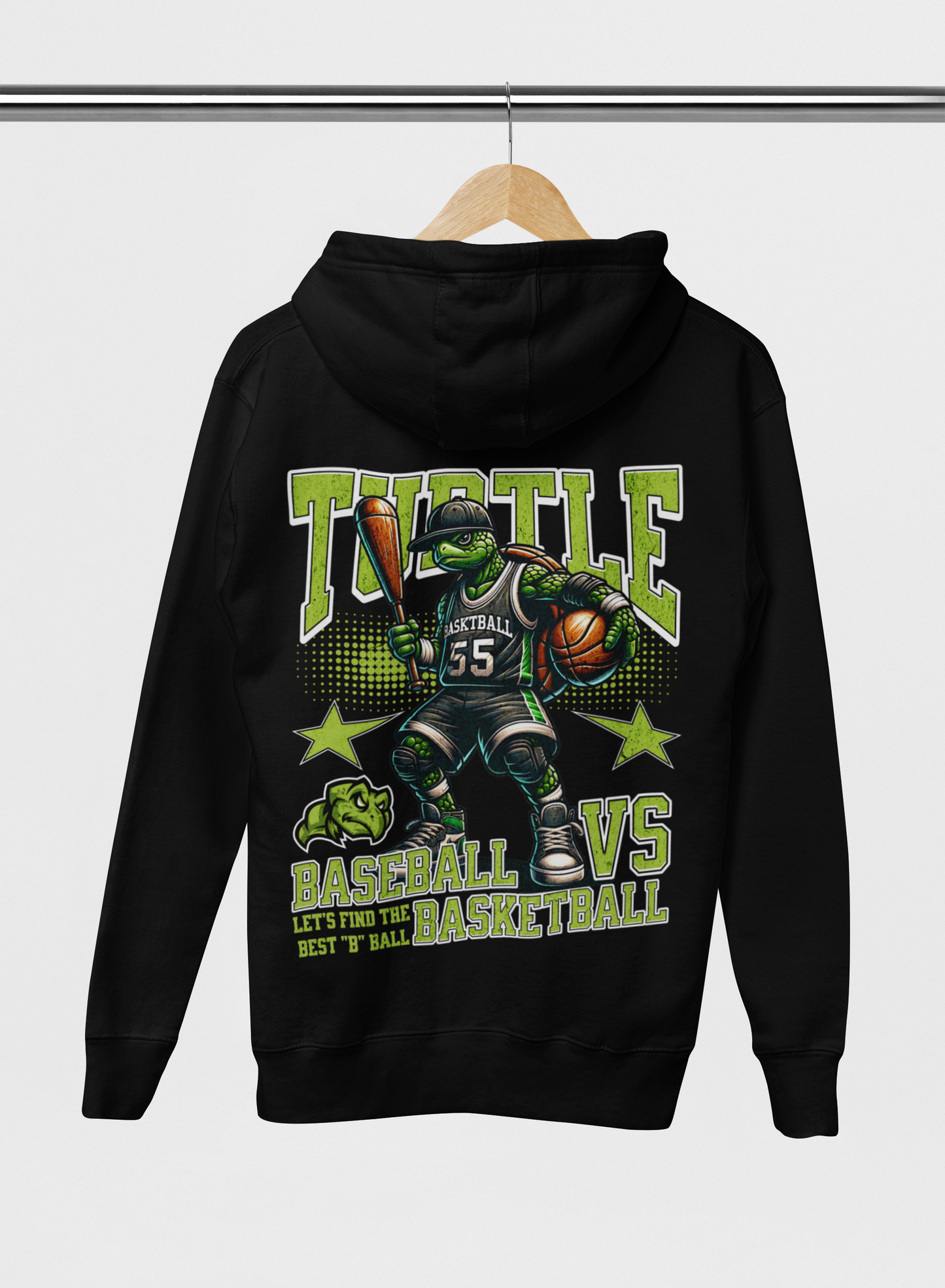 TURTLE BASKETBALL - ADULT HOODIE