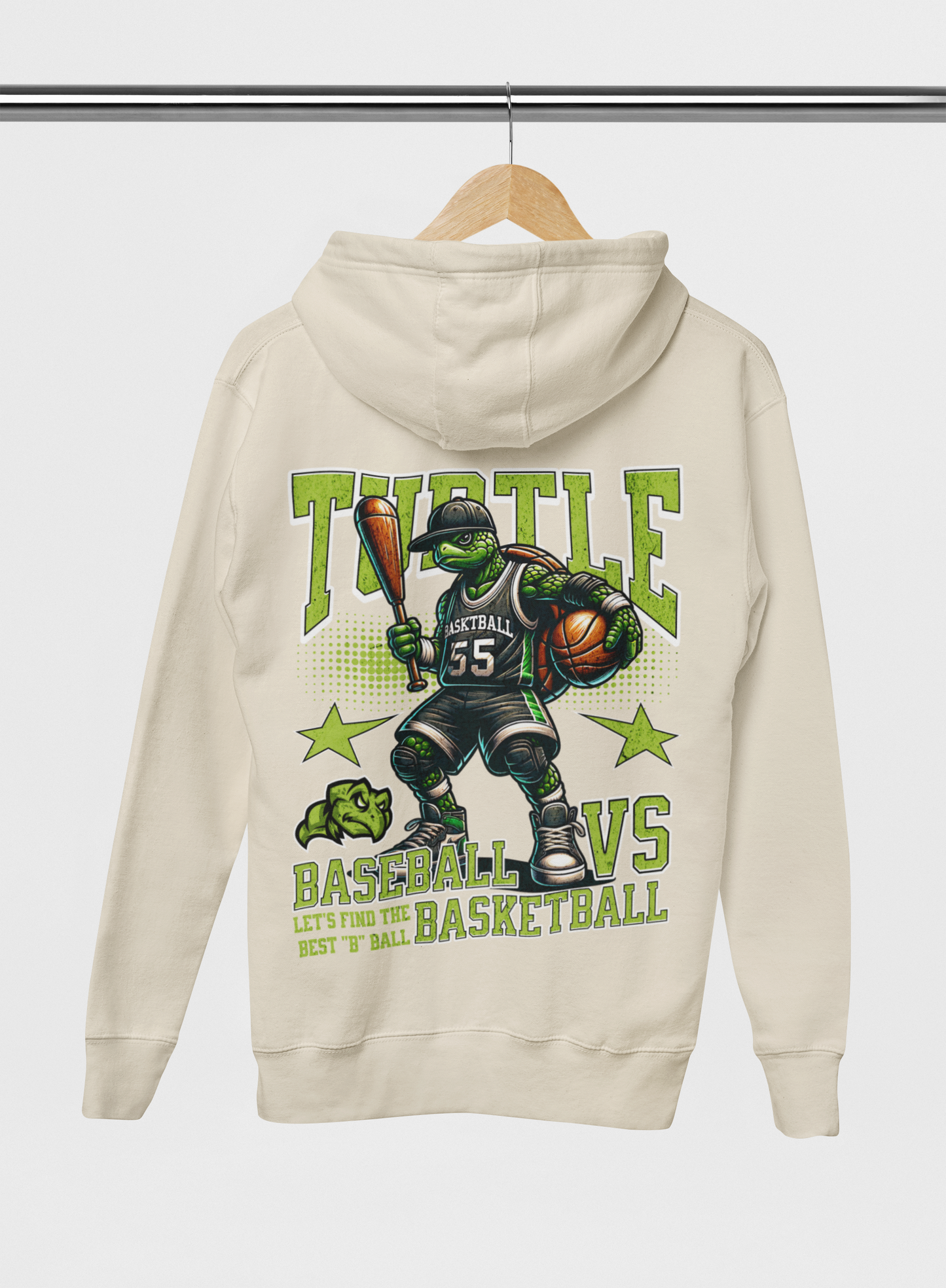 TURTLE BASKETBALL - ADULT HOODIE