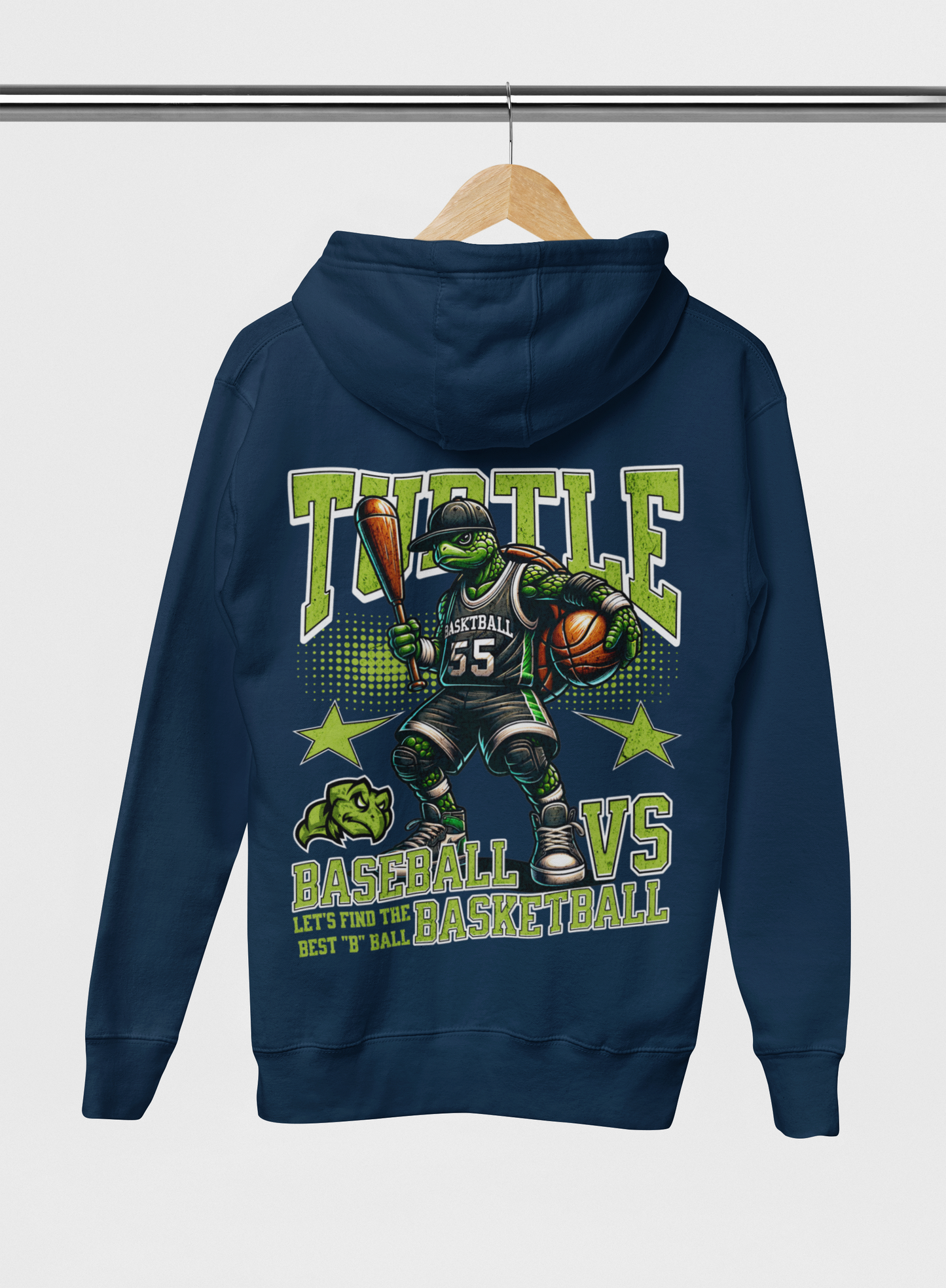 TURTLE BASKETBALL - ADULT HOODIE