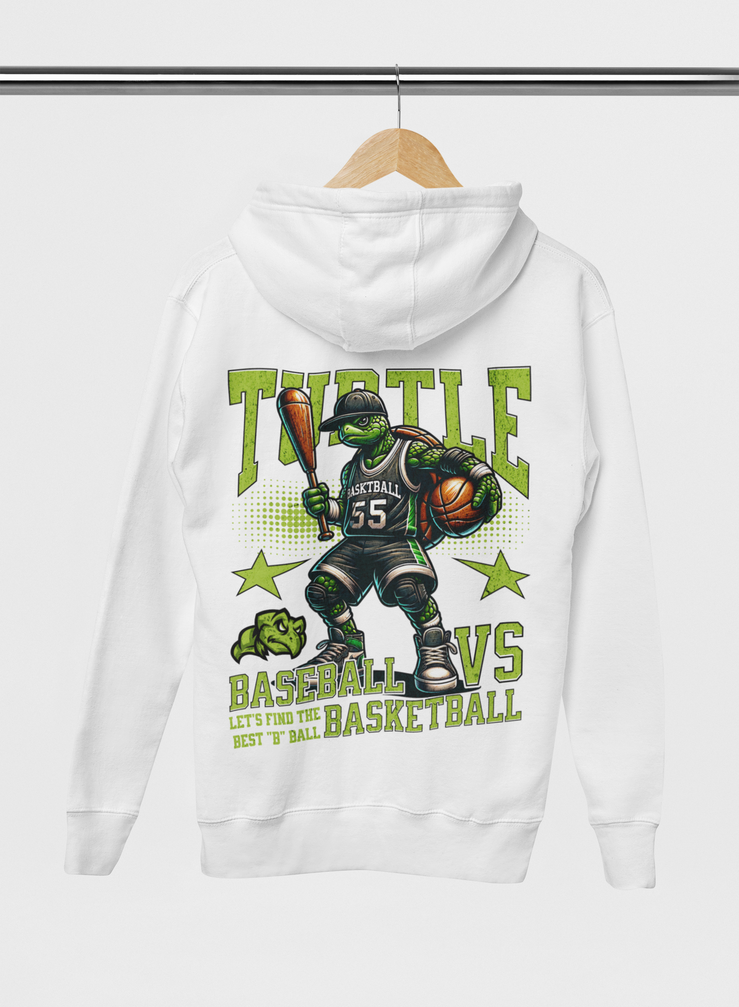 TURTLE BASKETBALL - ADULT HOODIE