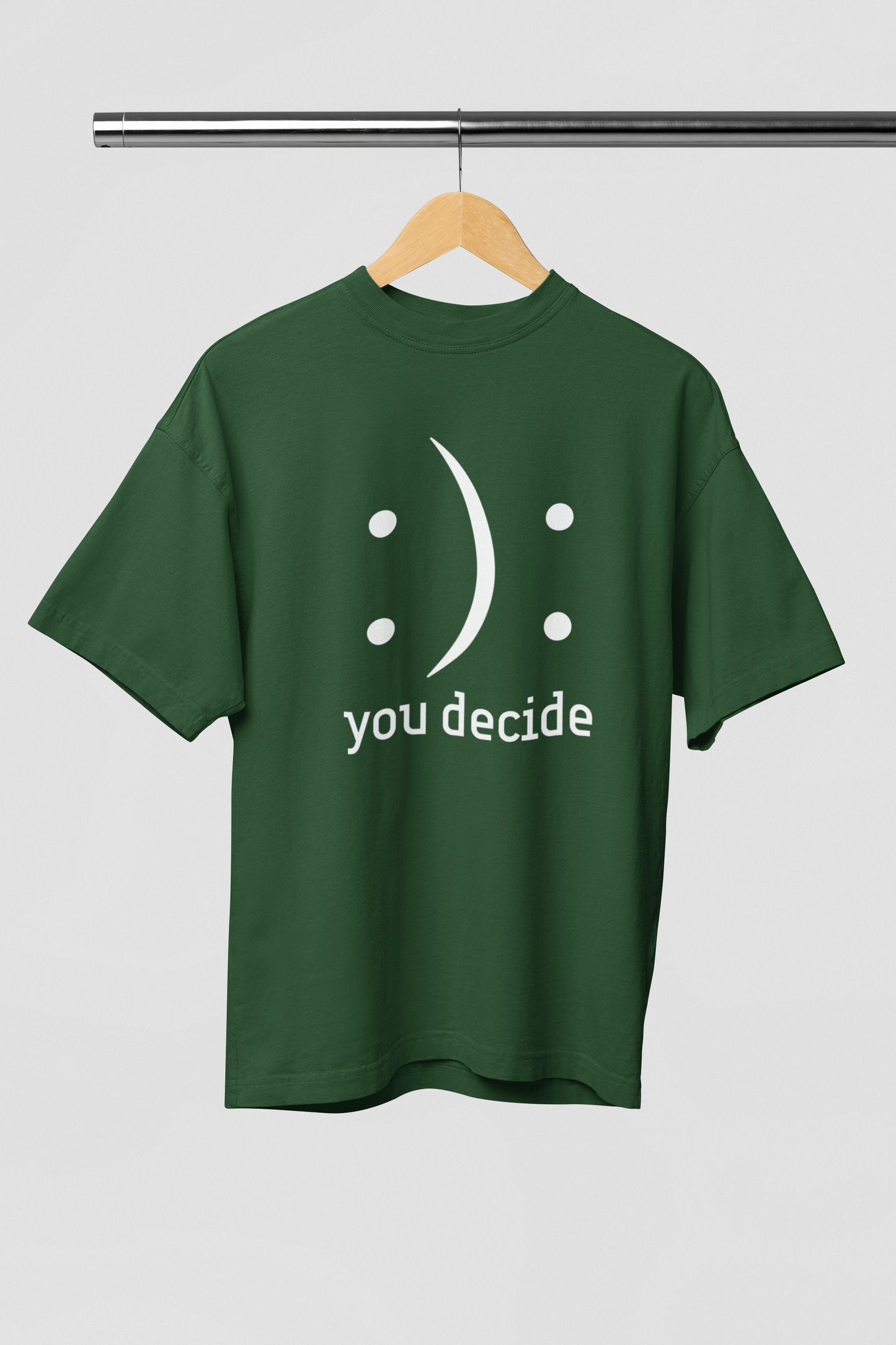 You Decide - :): - White Text - Adult Tee