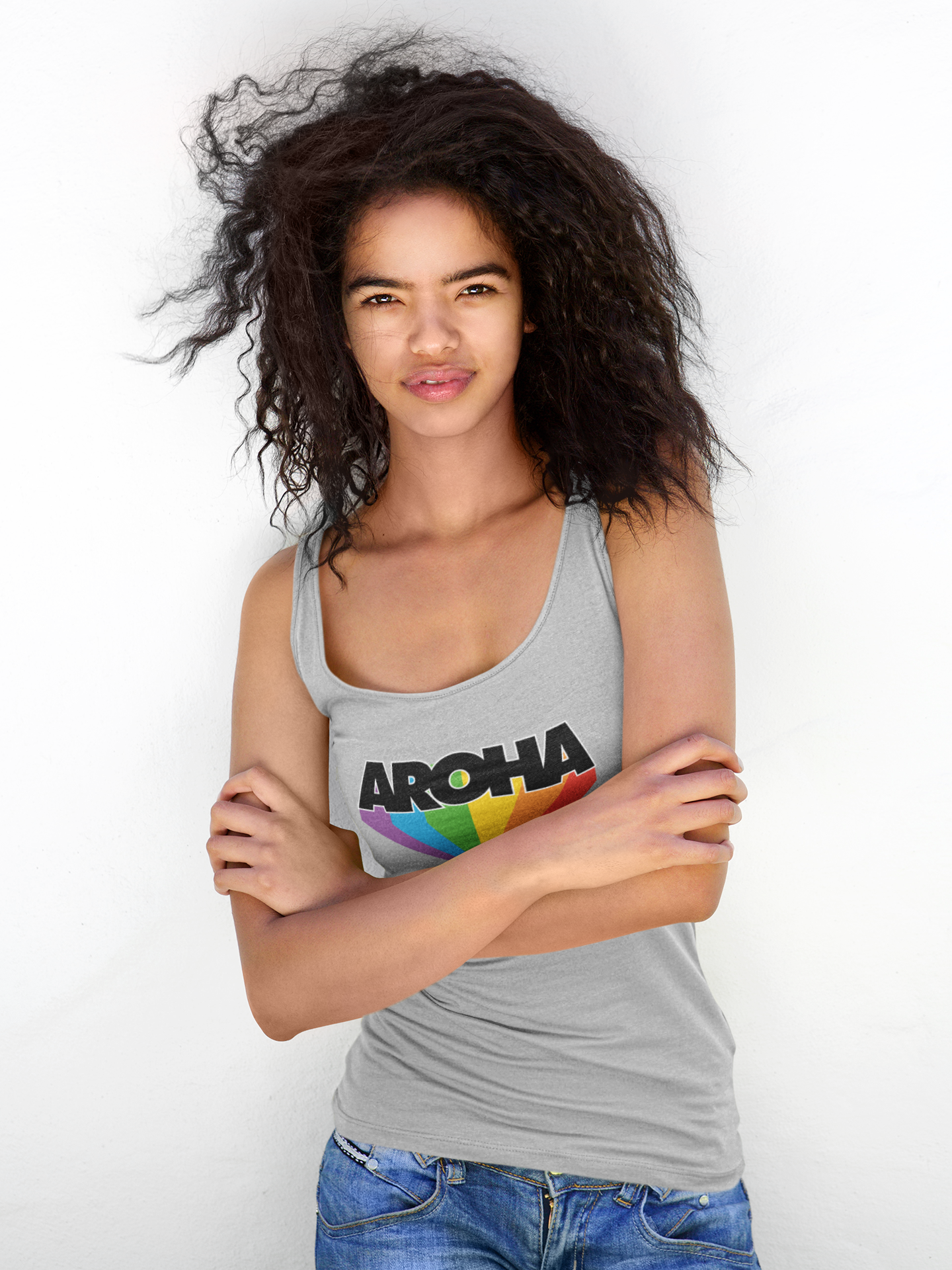 Aroha - Grey Marle Singlet/Tank