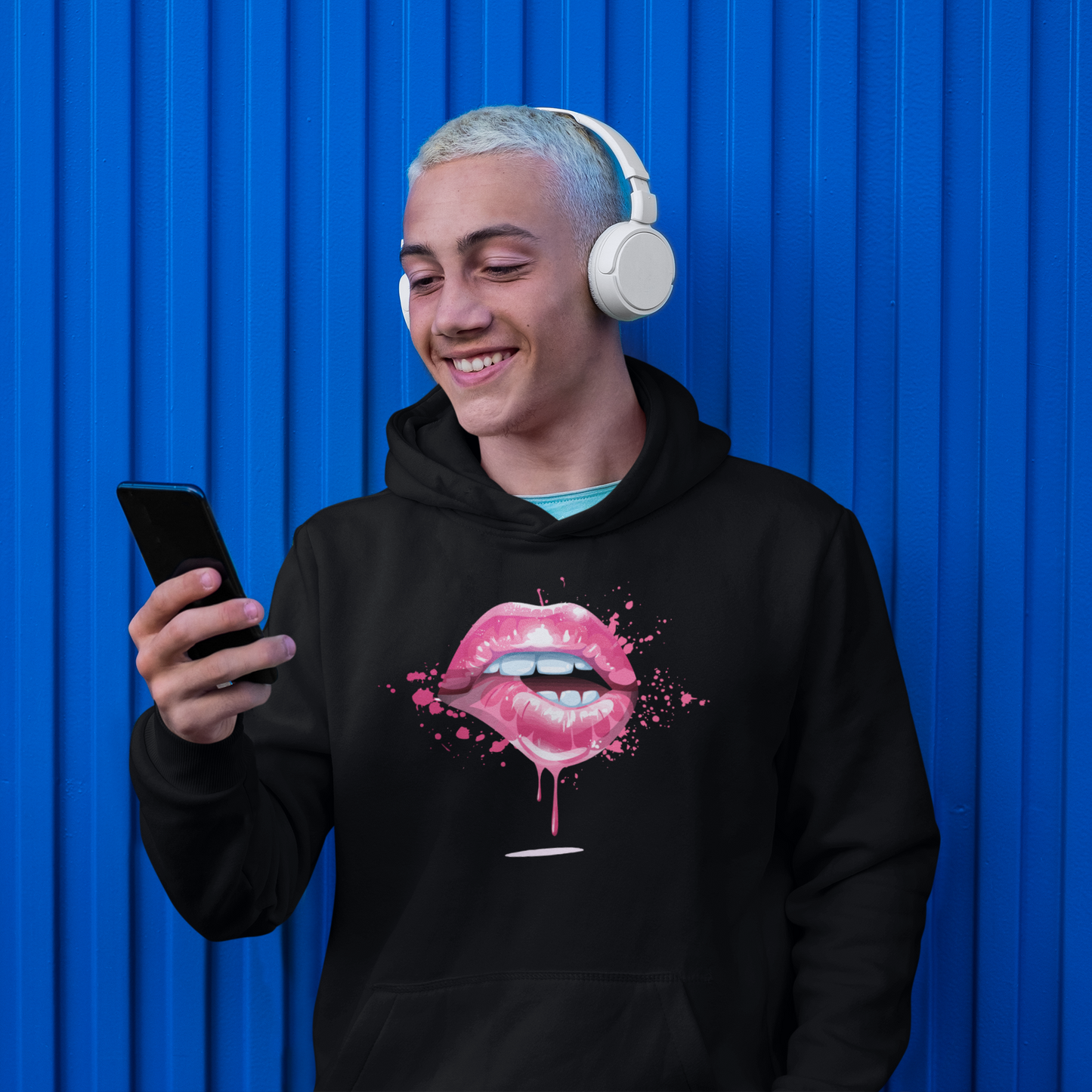 BITE ME - PINK LIPS - HOODIE