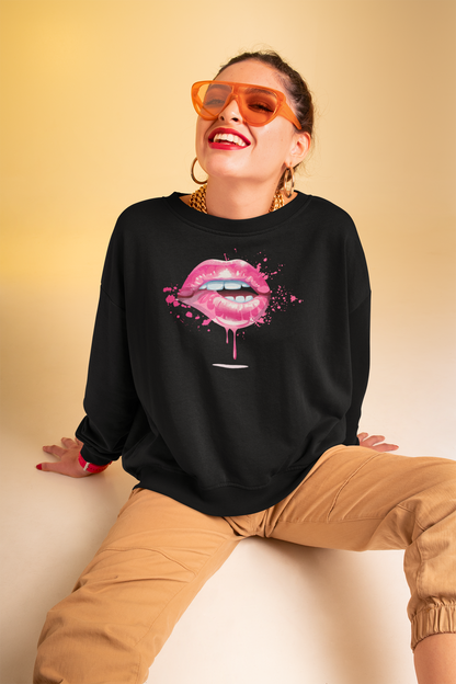 BITE ME - PINK LIPS - SWEATSHIRT