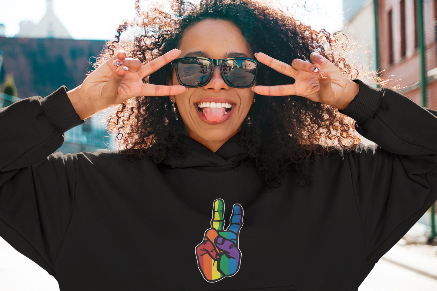 PRIDE PEACE FINGERS  - Hoodie / Sweatshirt