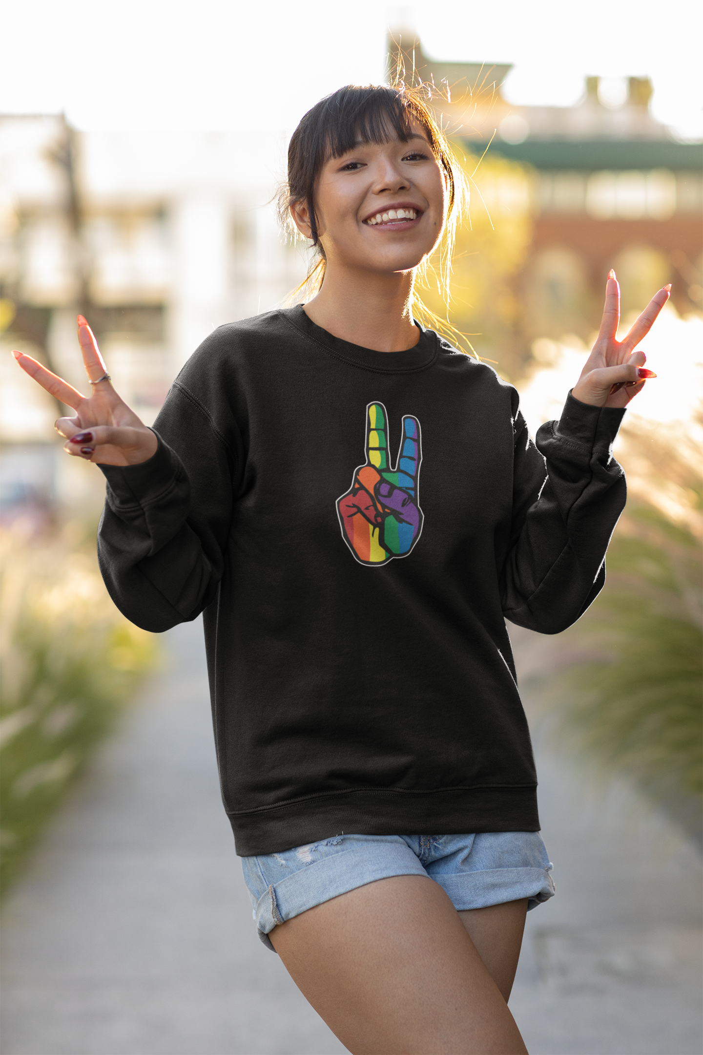 PRIDE PEACE FINGERS  - Hoodie / Sweatshirt