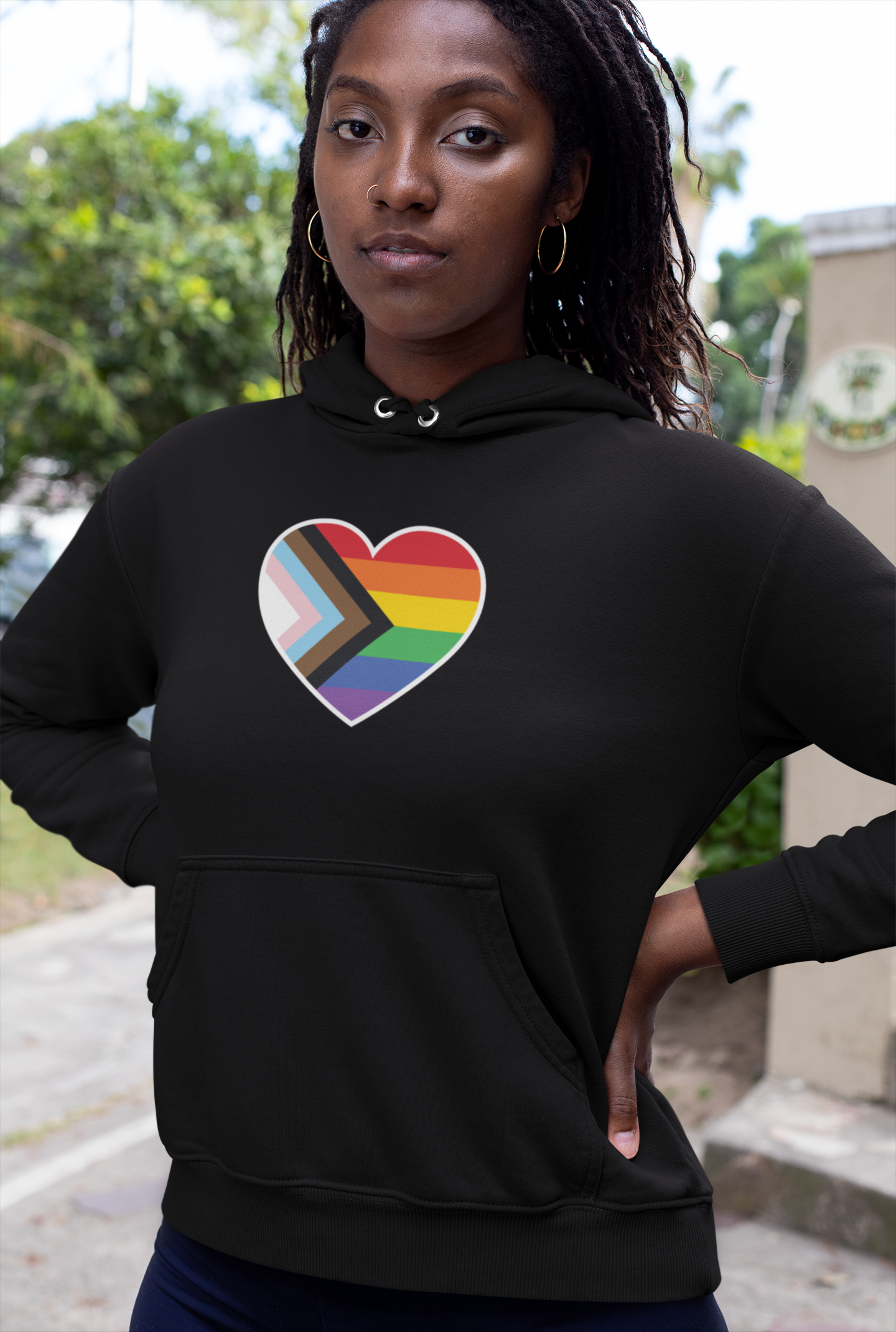 PRIDE FLAG HEART - Hoodie/Sweatshirt