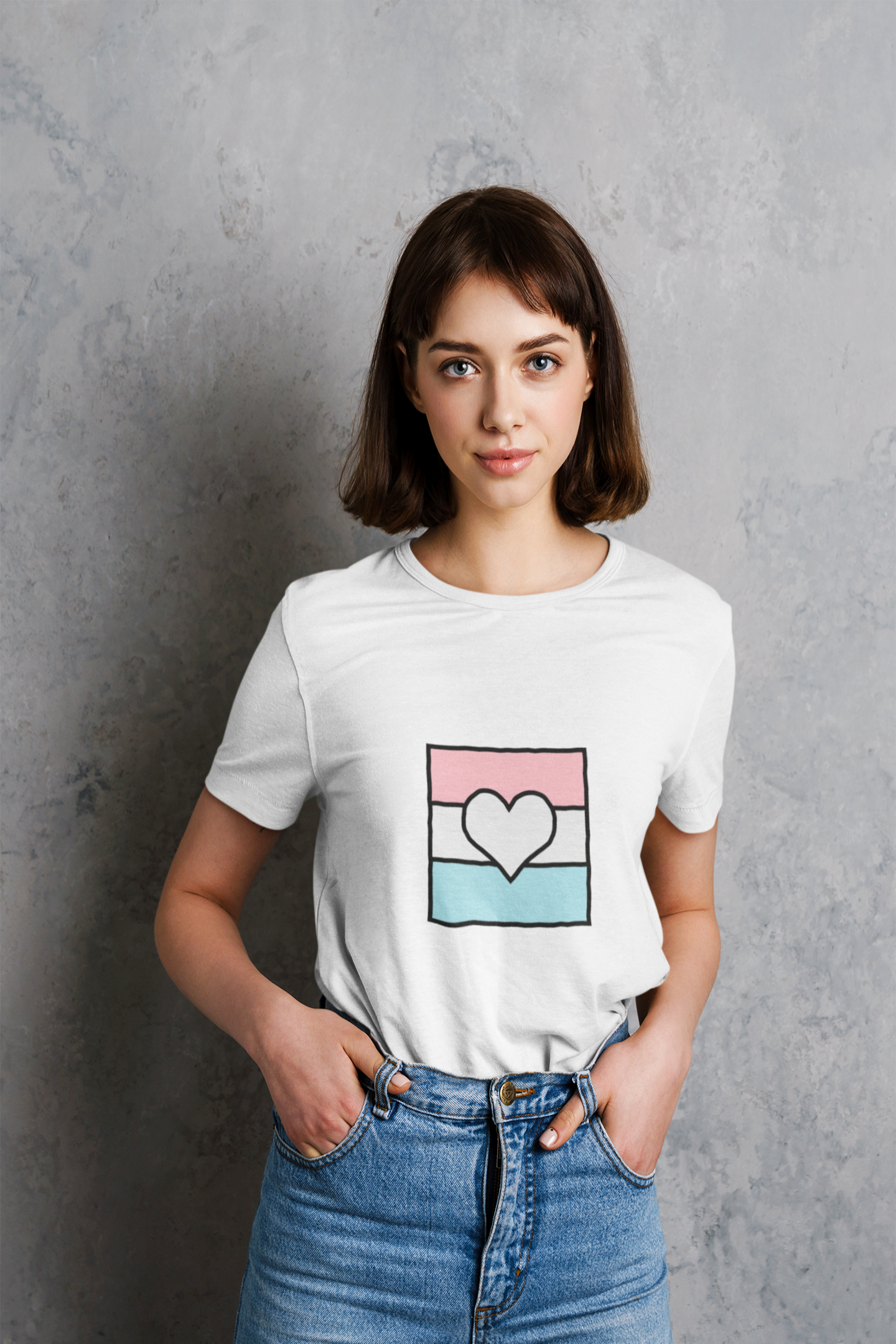 Trans Ally Heart TEE